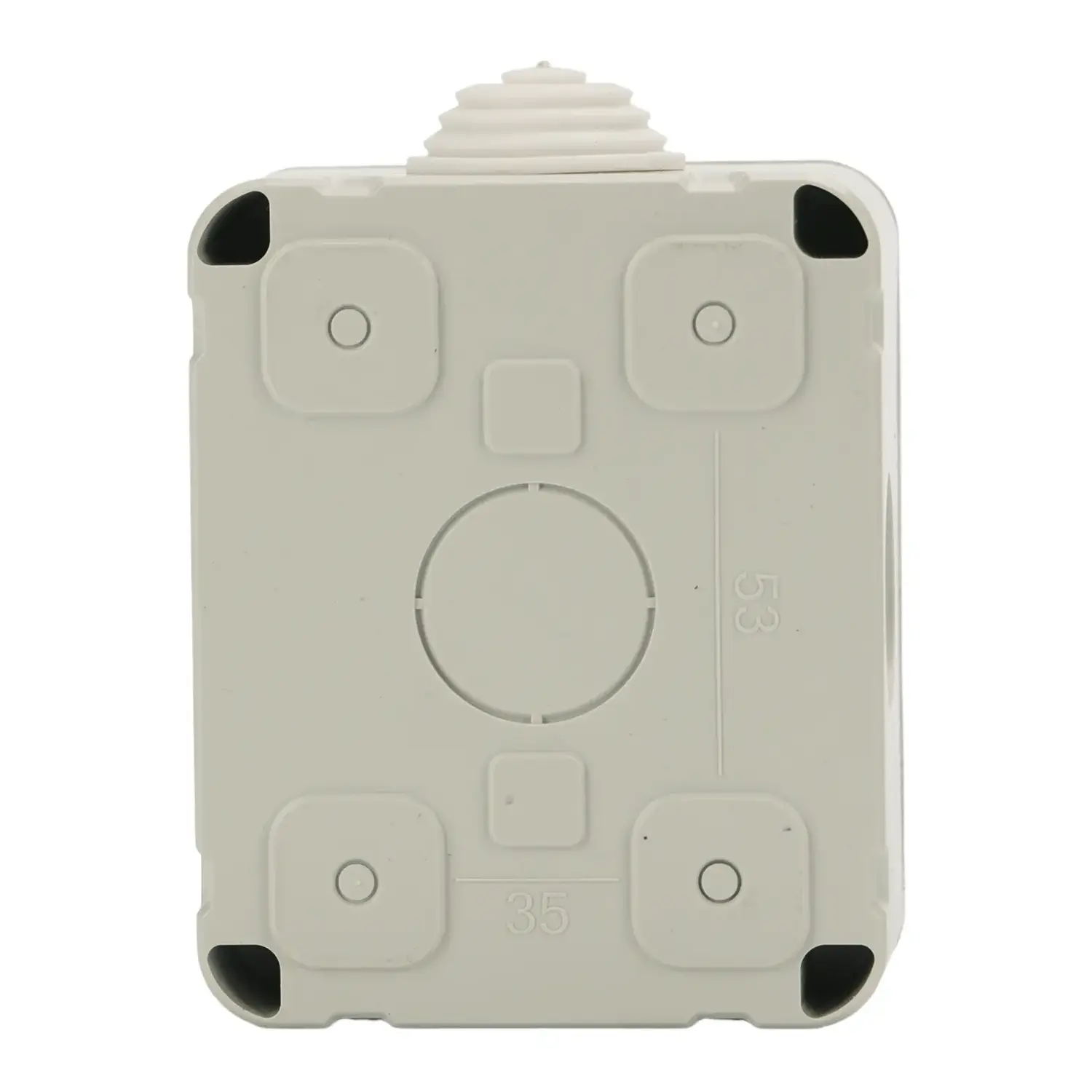 immagine Serie italiana AVP, interruttore da parete esterno, bianco-grigio (2X interruttore singolo)