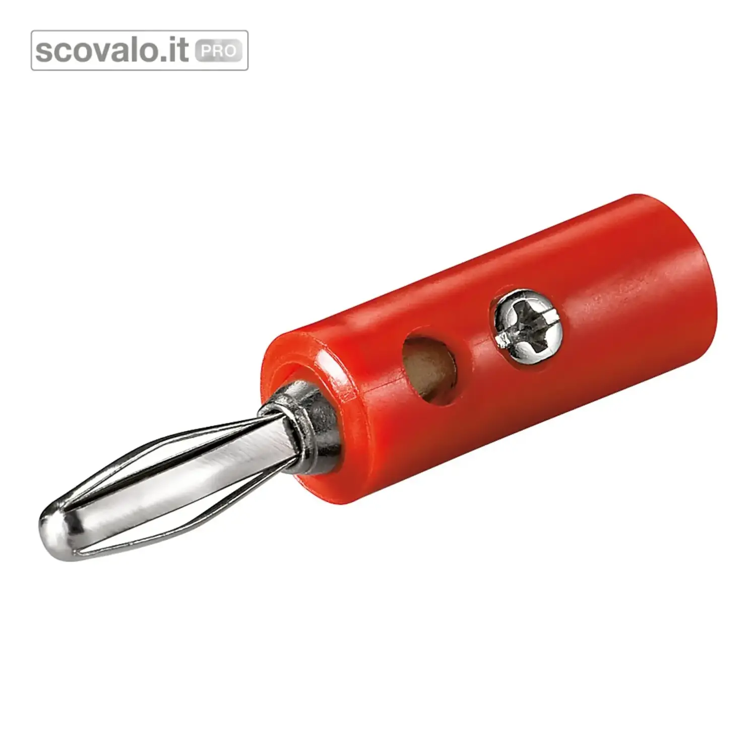 immagine del prodotto Spina Banana Maschio Rosso 4.5mm Connettore Volante con Vite 38.7mm
