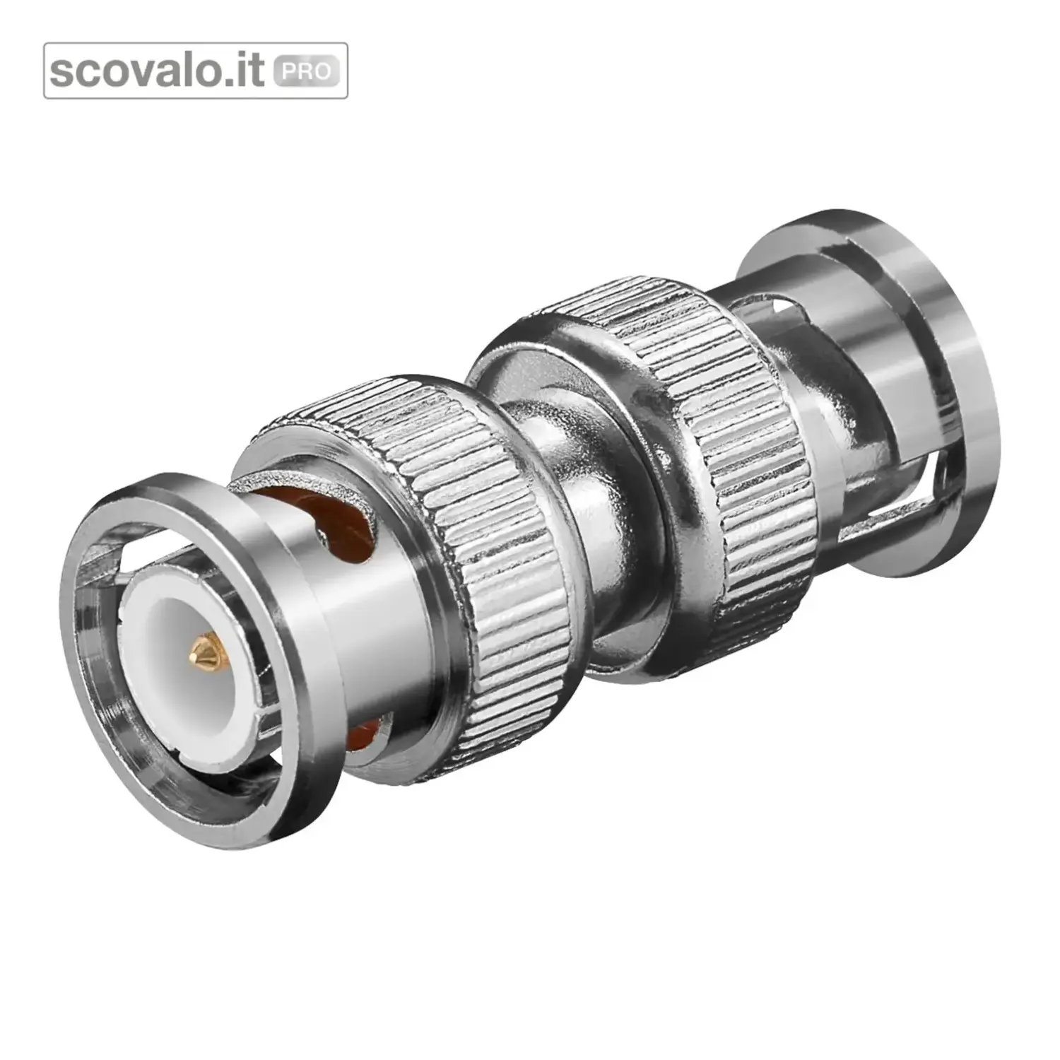 immagine del prodotto Spina BNC 50 Ohm Spina-Spina con Perno Dorato per Segnale Video RG58