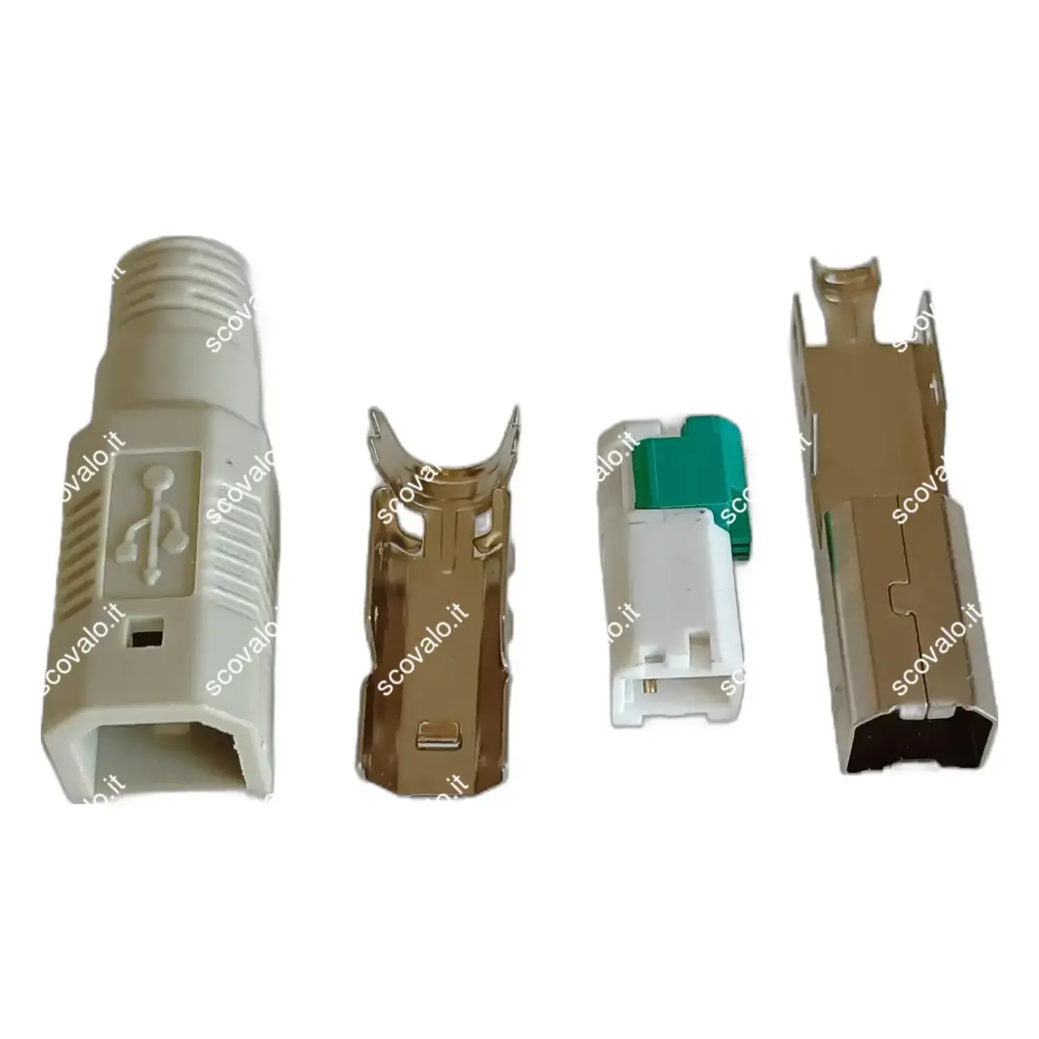 immagine spina connettore usb stampante da assemblare guidacavo usb tipo b