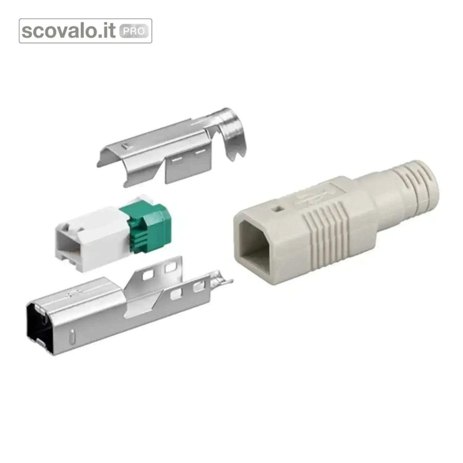 immagine del prodotto Connettore USB Tipo B da Assemblare Stampante con Bocchetta Kit