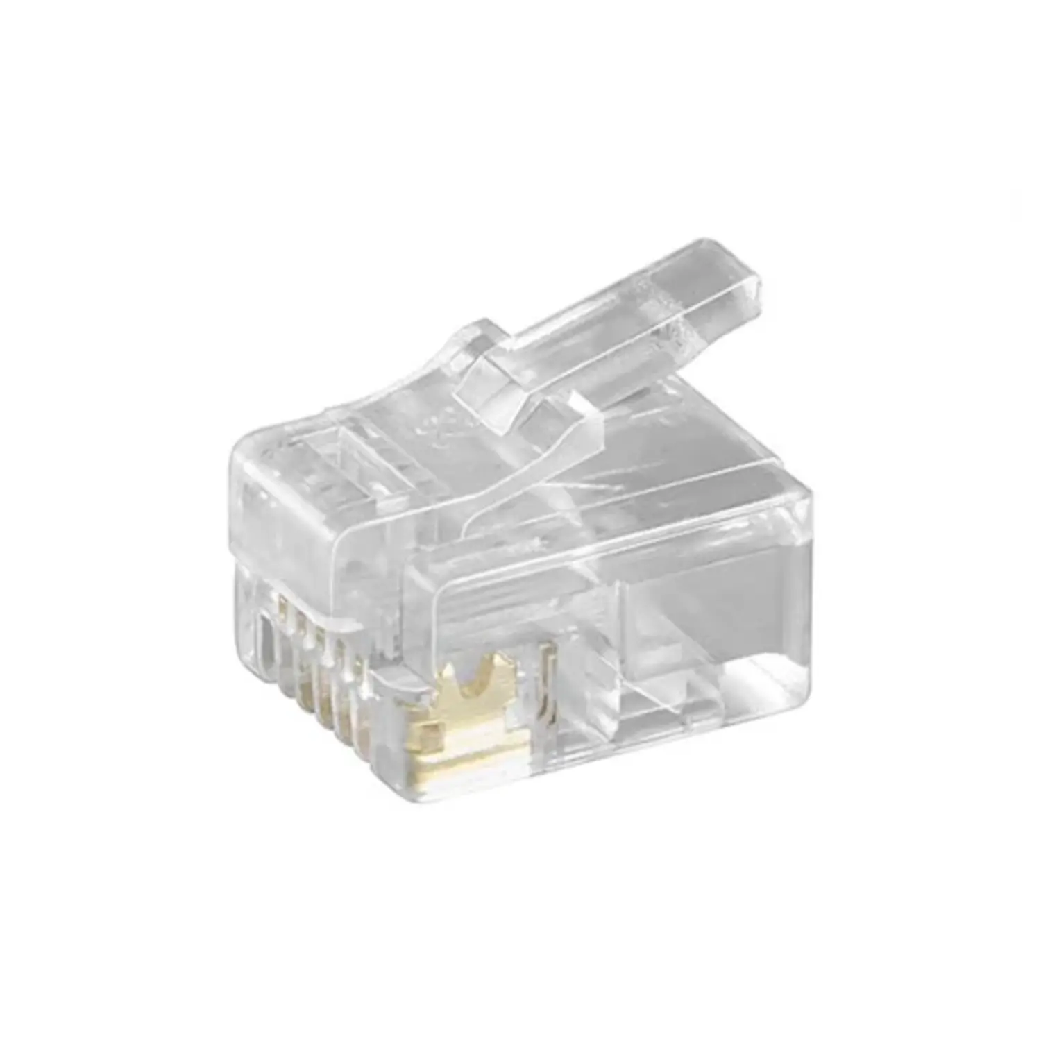 immagine spina RJ12 modulare plug telefonico cavo piatto 6 poli rj12 6p6c 10 pezzi