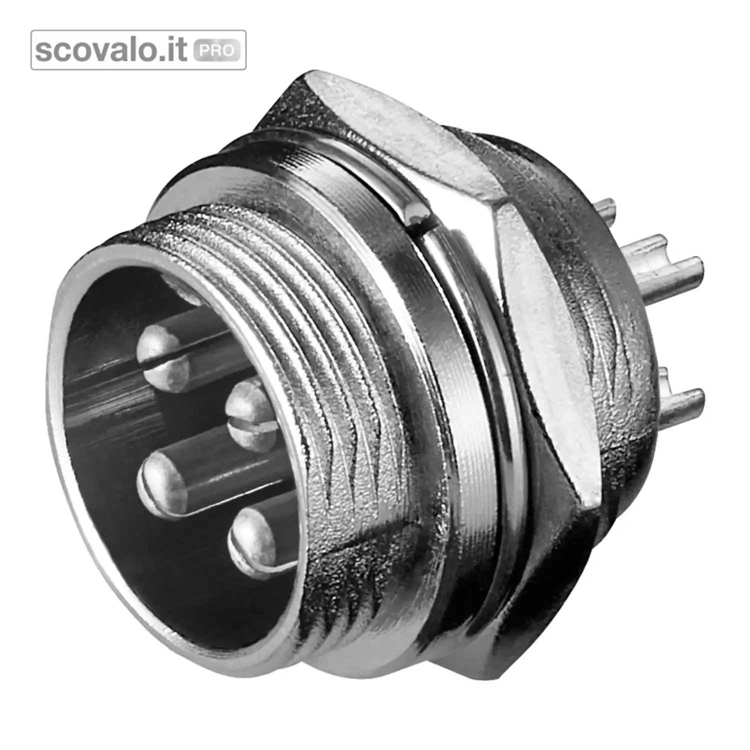 immagine del prodotto Presa XLR 4 Poli Pannello Avvitabile con Dado e Rondella Metallo