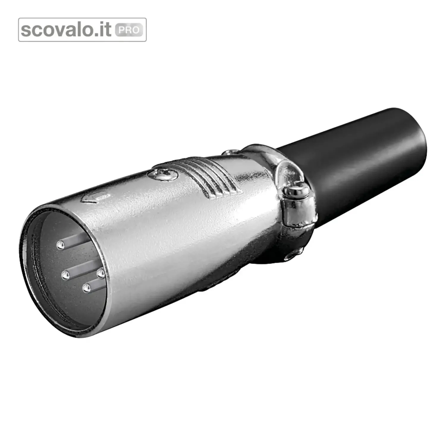 immagine del prodotto Spina XLR 4 Poli Canon con Serracavo Metallico per Microfono Audio