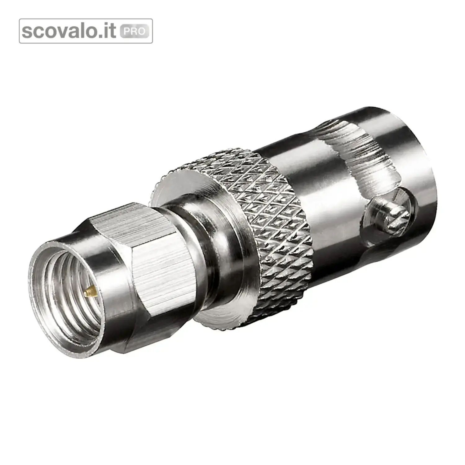immagine del prodotto Adattatore SMA Maschio a BNC Femmina per Cavo RG 174/U Oro