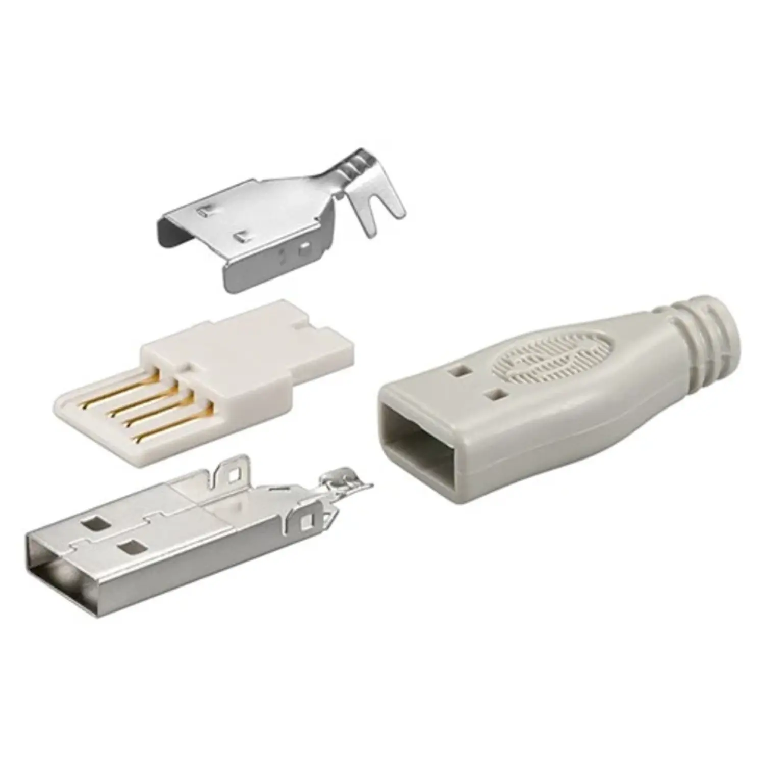 immagine del prodotto spina connettore usb stampante da assemblare guidacavo usb tipo a