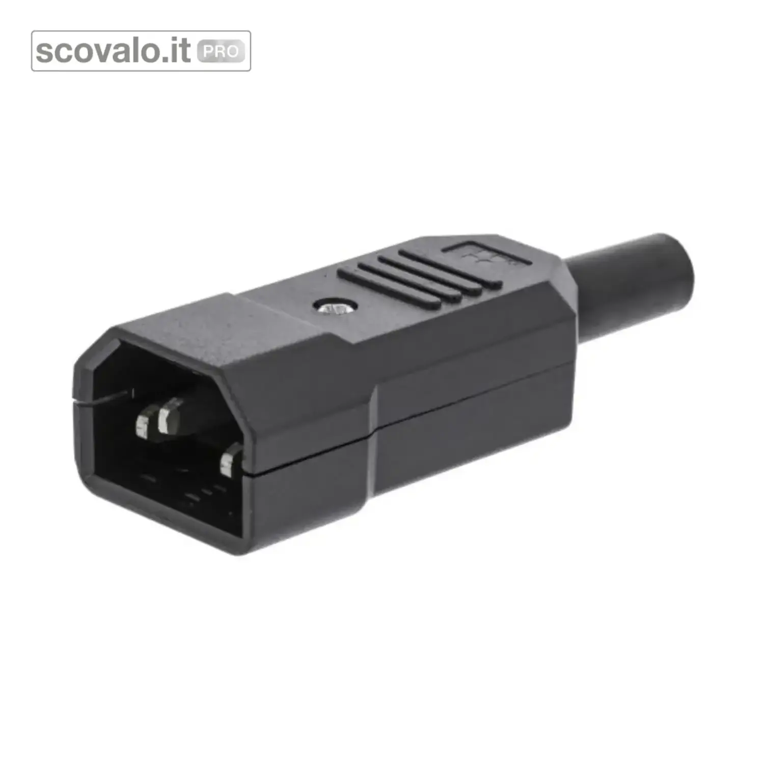 immagine del prodotto Spina Volante IEC C14 Maschio Tripolare 10A 250V per PC e UPS VDE