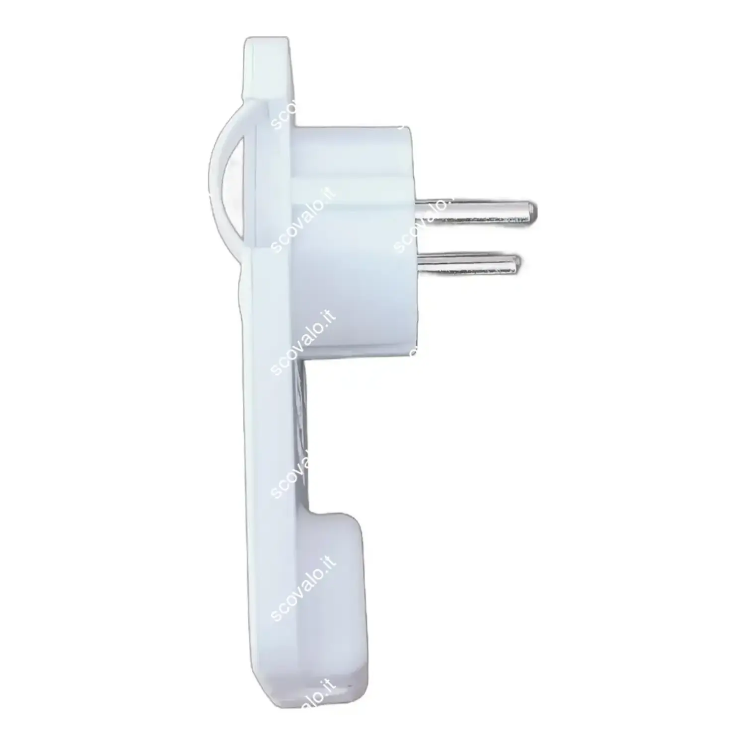 immagine spina volante elettrica schuko ultra piatta 2p+t tedesco bianco