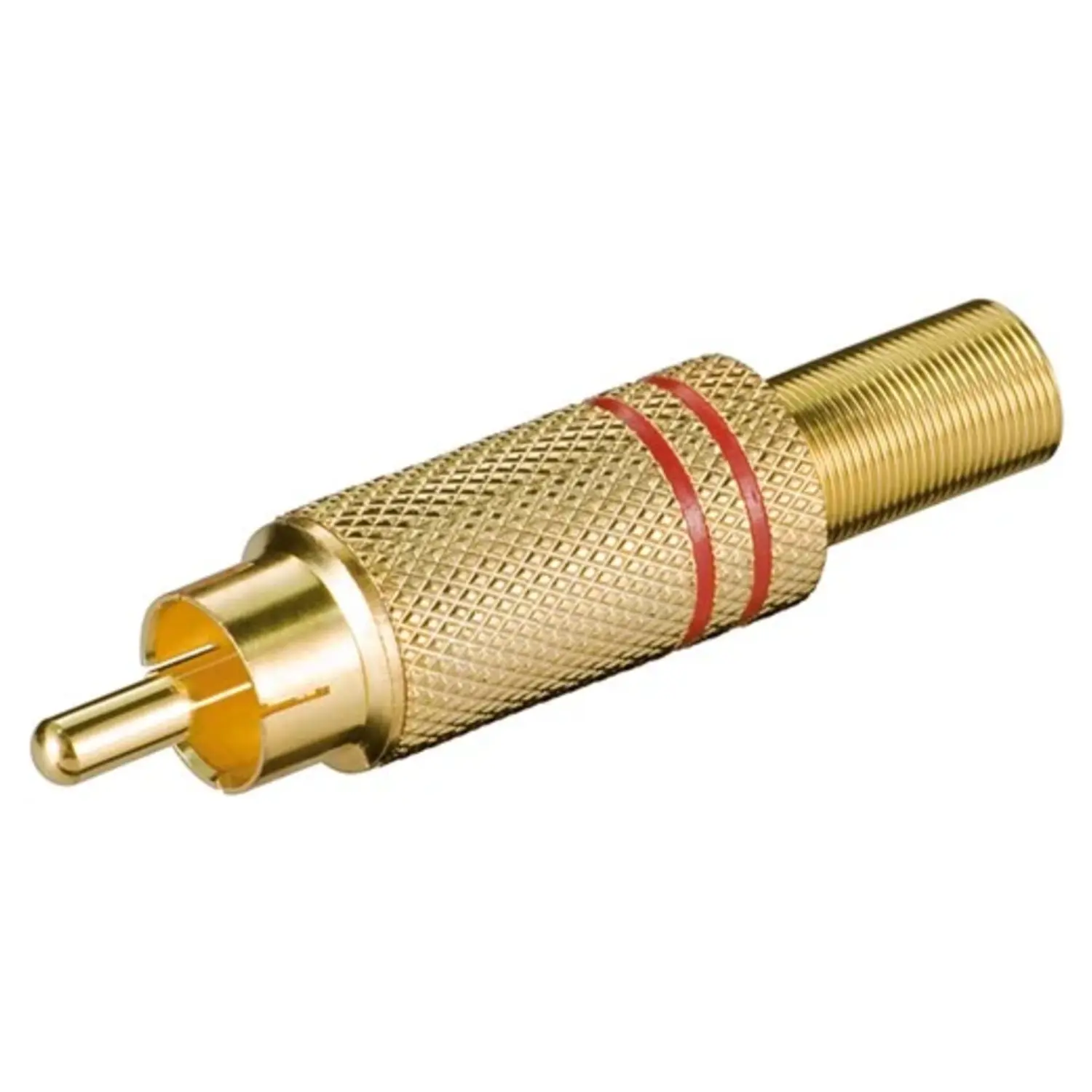 immagine del prodotto spina rca placcata in oro 5.4 mm di metallo volante professionale rosso