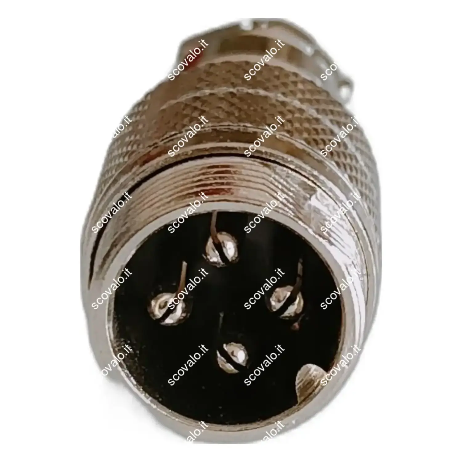 immagine spina volante xlr microfono 4 poli in metallo ad avvitare canon