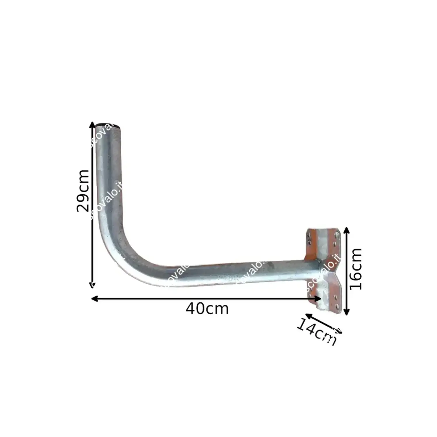 immagine staffa supporto parabola fissaggio antenna a muro 90 gradi 40 cm