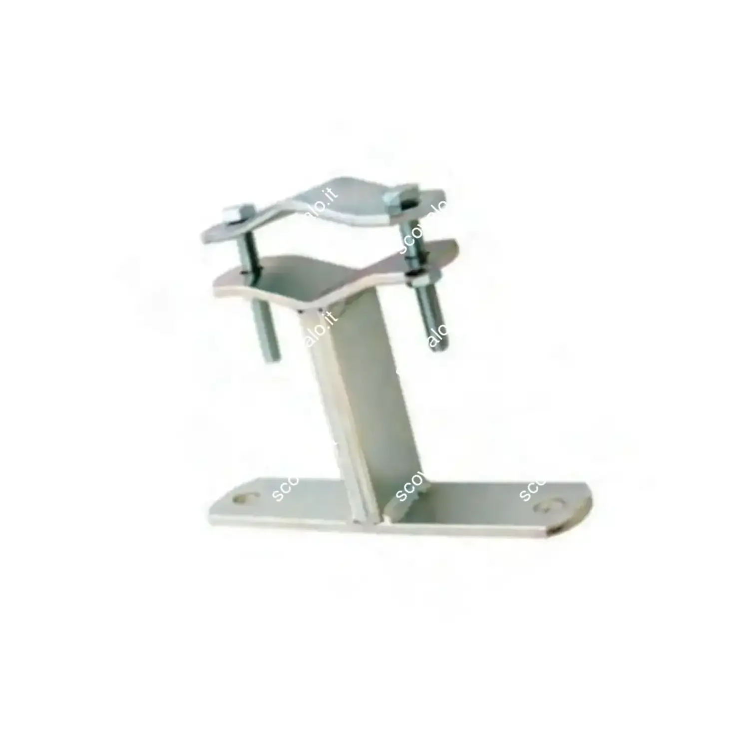 immagine Coppia 2x Staffa Zanca Antenna TV Professionale 10cm Metallo Zincato 2 Pezzi