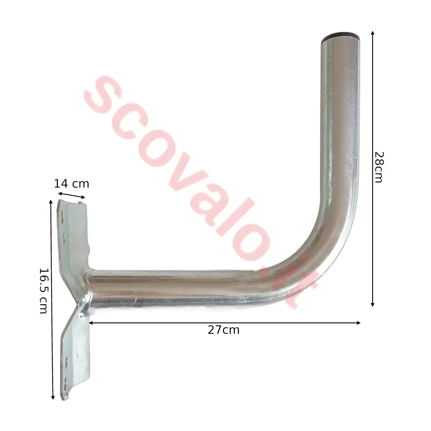 immagine staffa supporto parabola fissaggio antenna a muro 90 gradi 25 cm