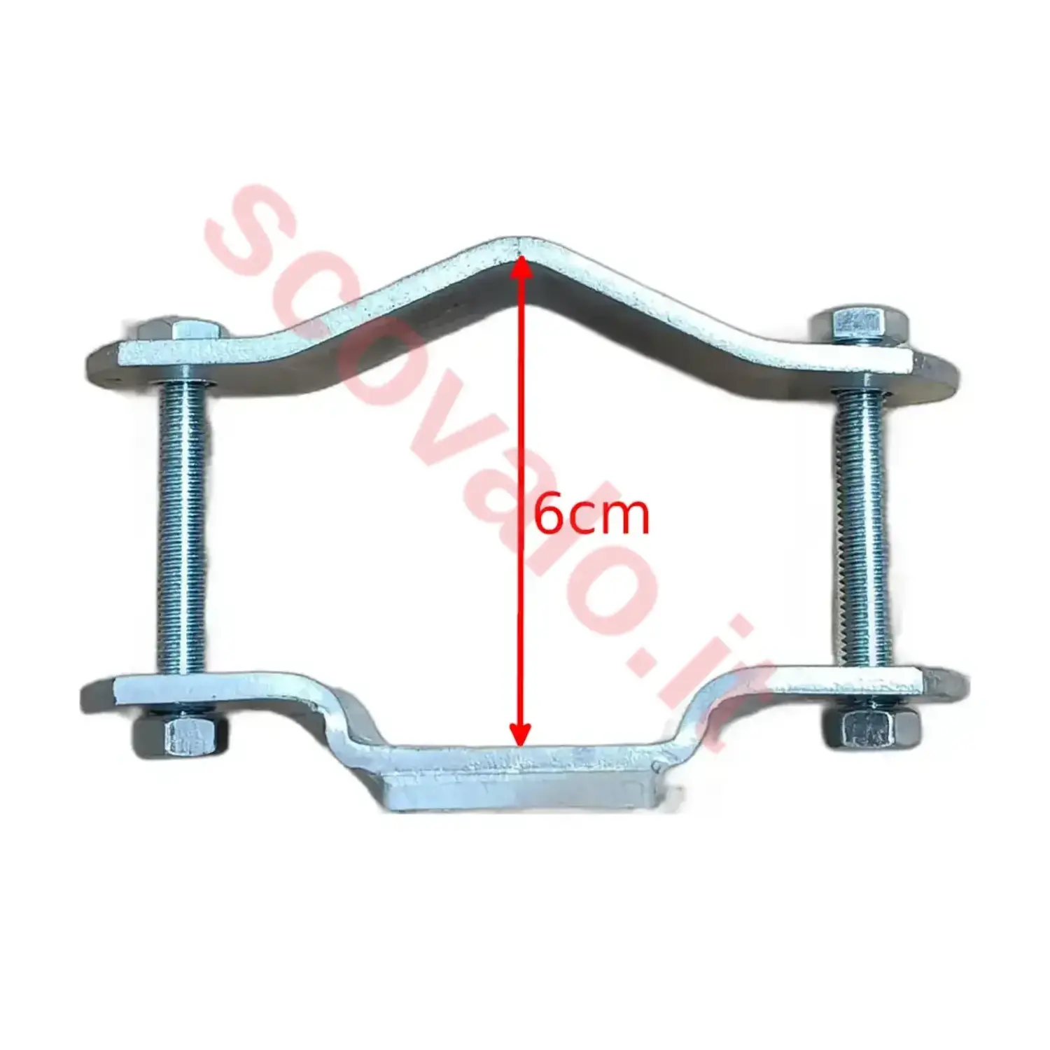 immagine staffa telescopica fissaggio palo antenna tv a muro 25 cm