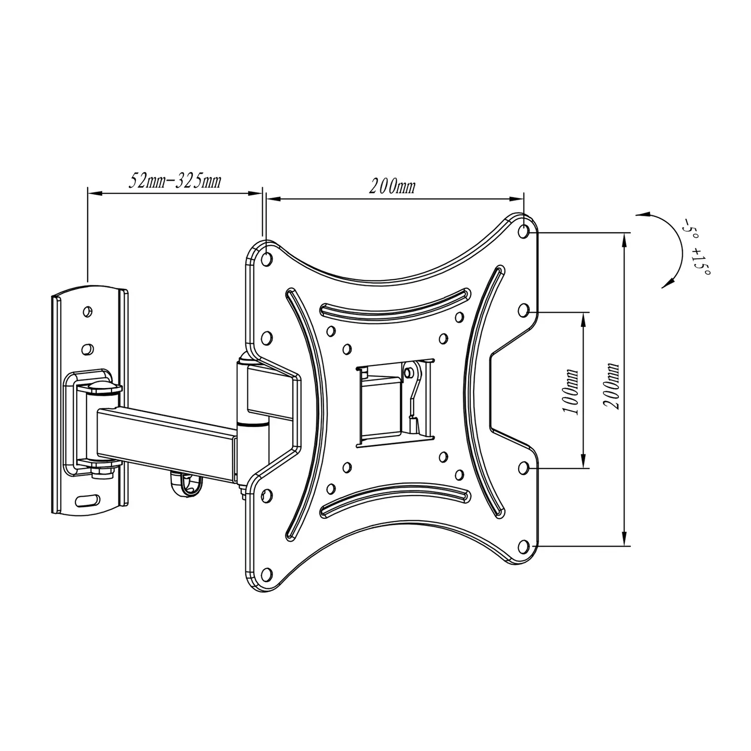immagine Staffa TV Doppio Braccio 23-42 pollici My Wall VESA 75-200 Inclina/Ruota
