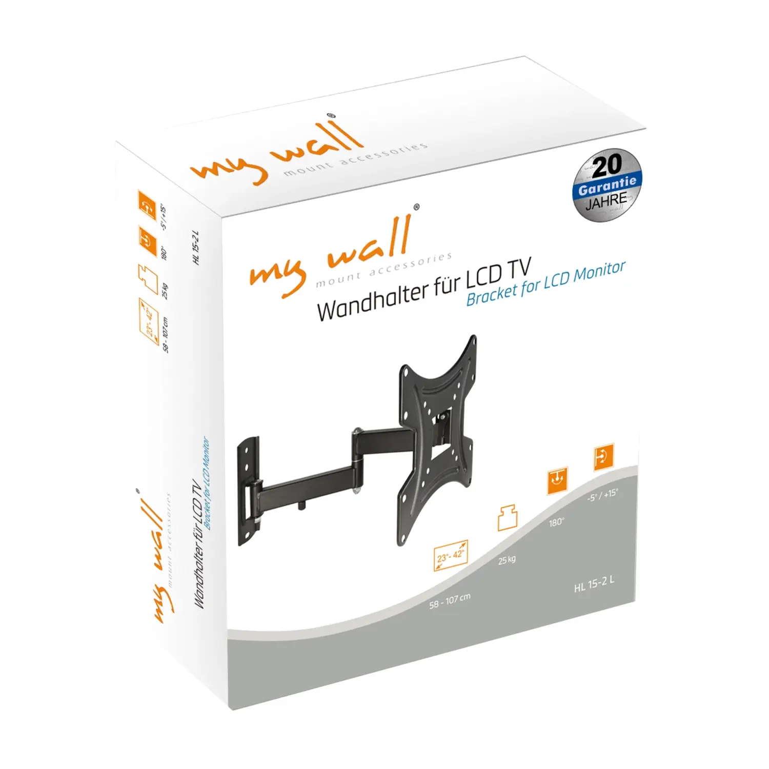 immagine Staffa TV Doppio Braccio 23-42 pollici My Wall VESA 75-200 Inclina/Ruota