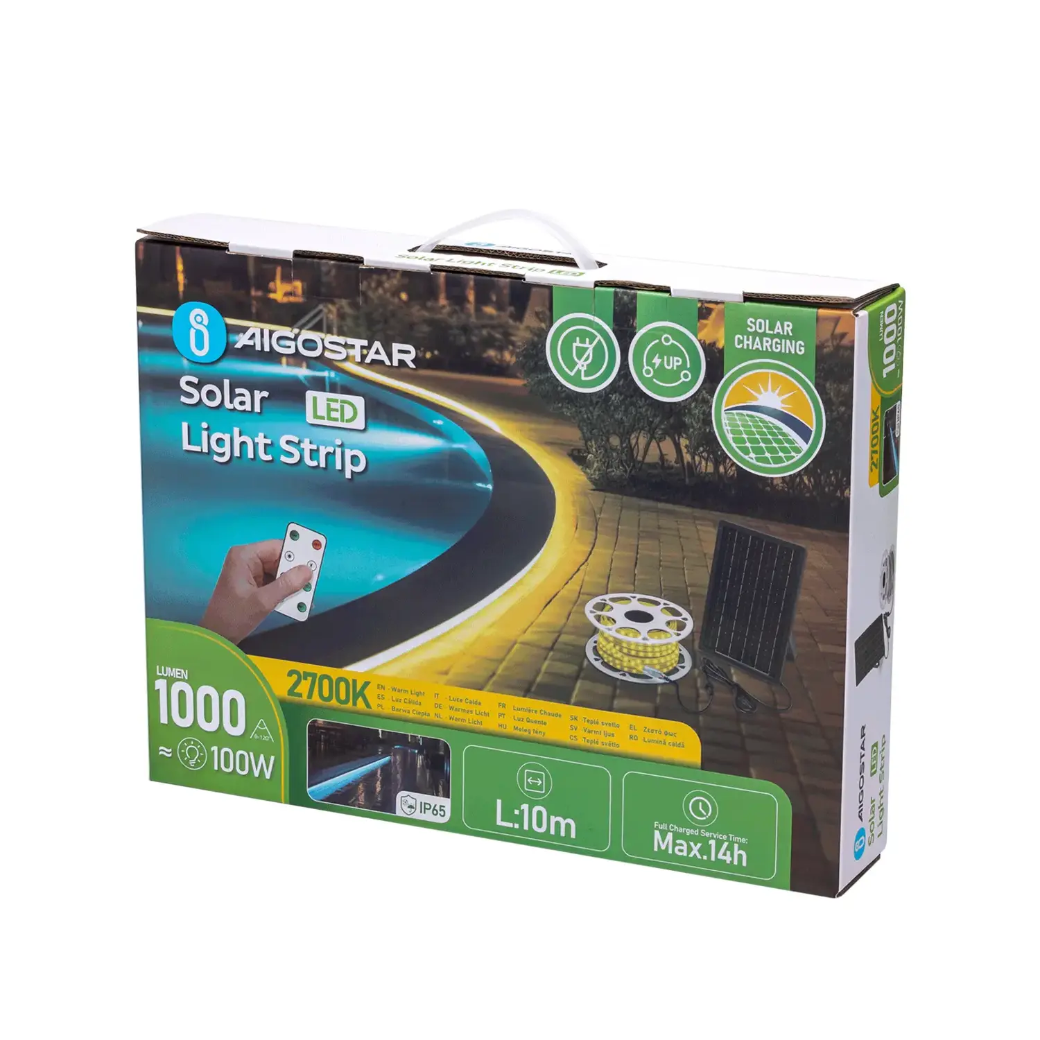 immagine Striscia LED solare 10m 2700K 100W