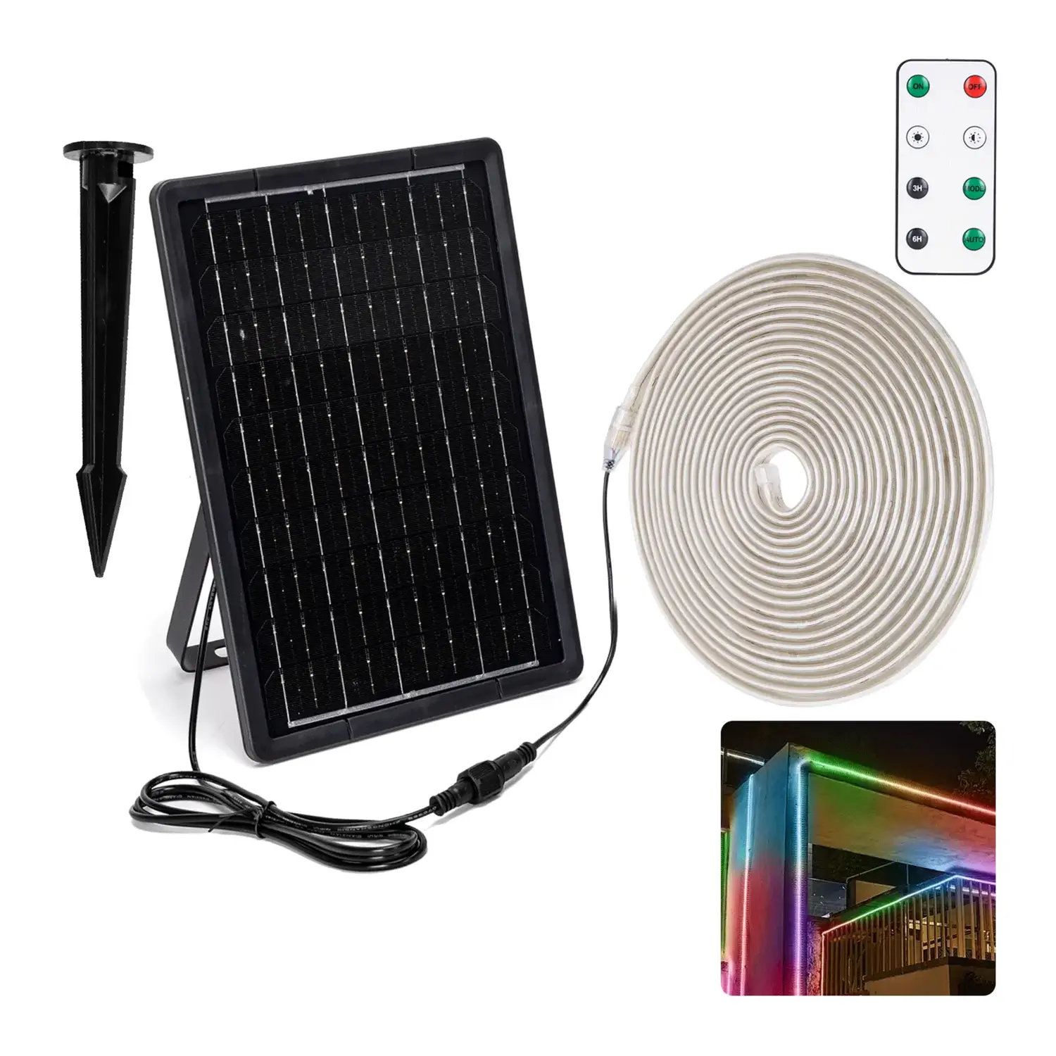 immagine del prodotto Striscia LED solare 10m RGB 100W