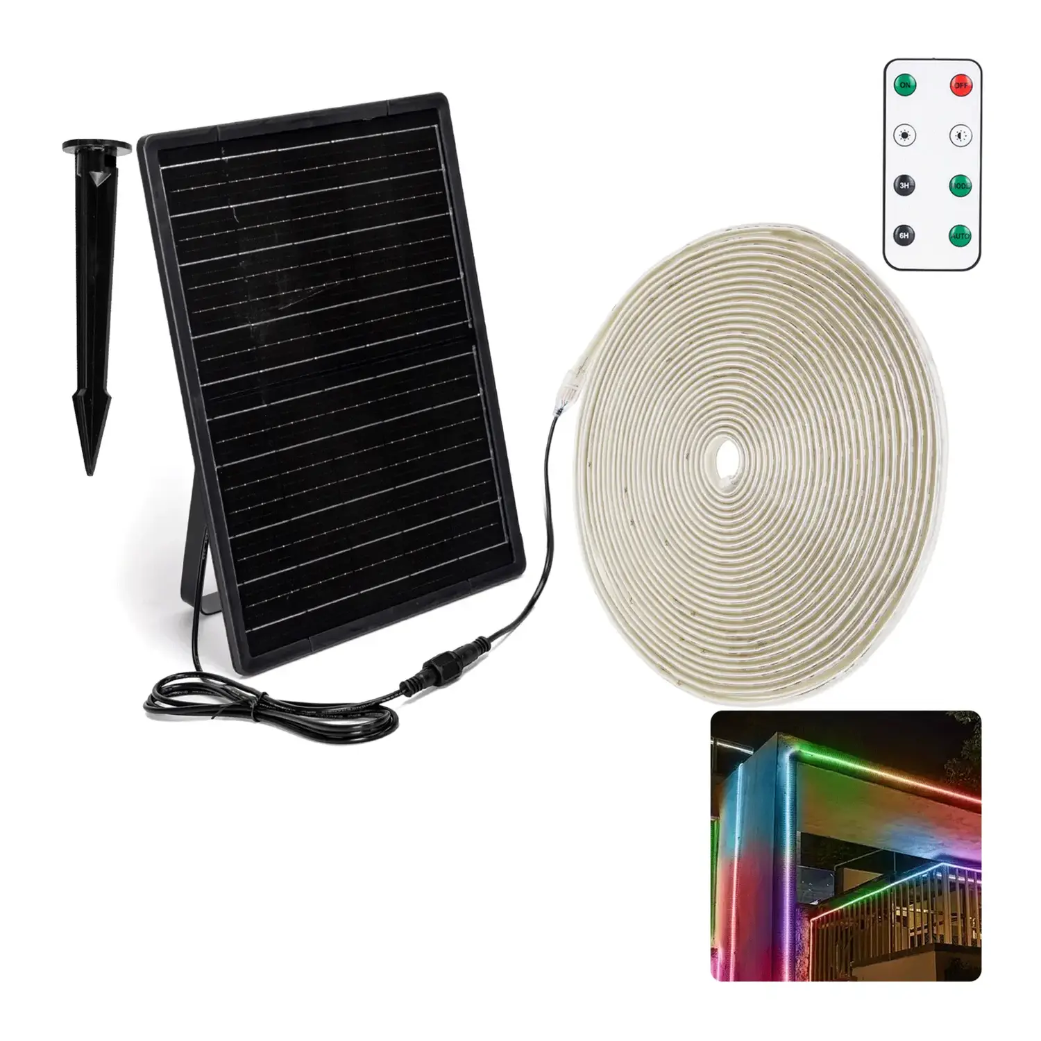 immagine del prodotto Striscia LED solare 20m RGB 200W