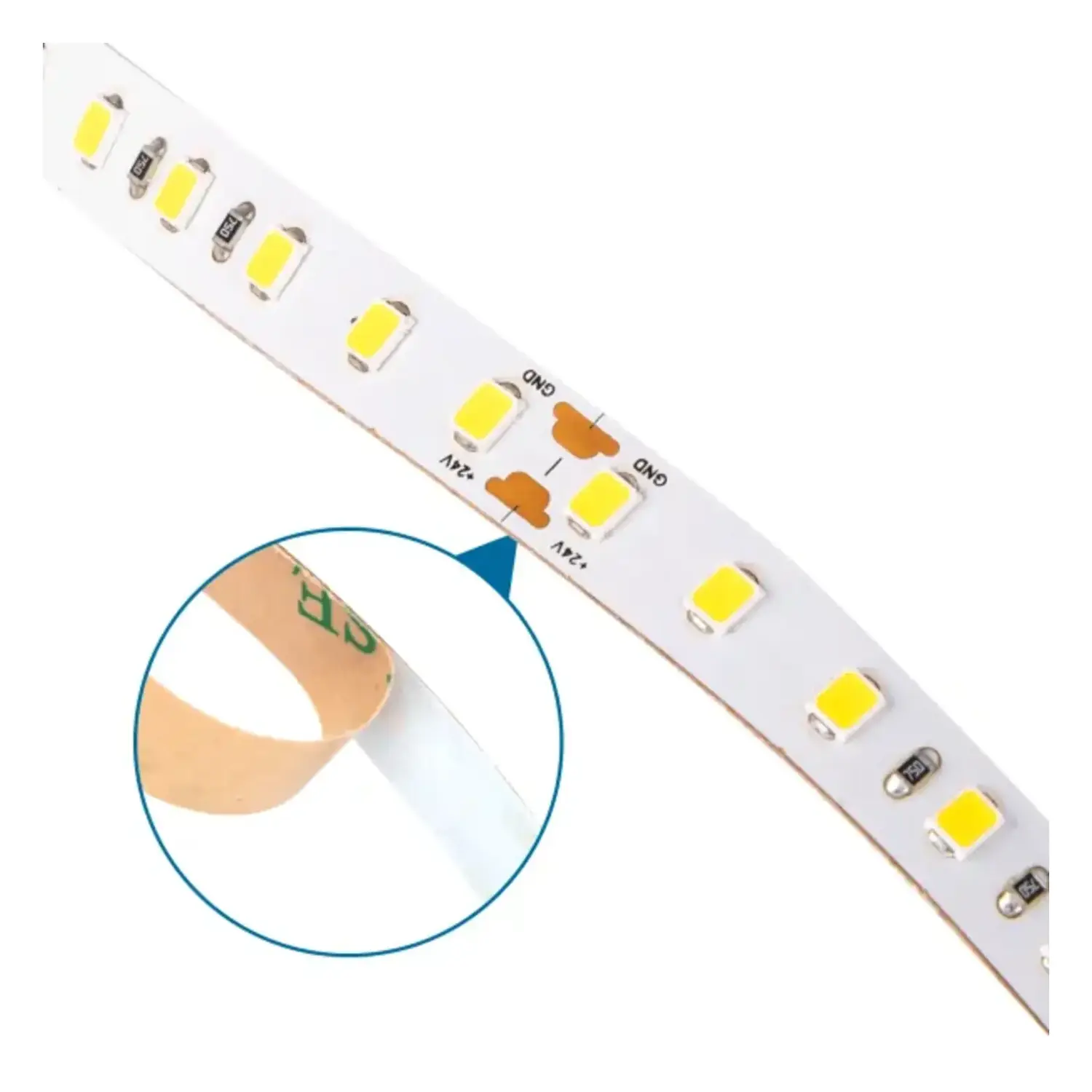 immagine striscia luminosa led a bassa tensione SMD 5m 6500K 24volt 8mm ultraluminosa bianco freddo