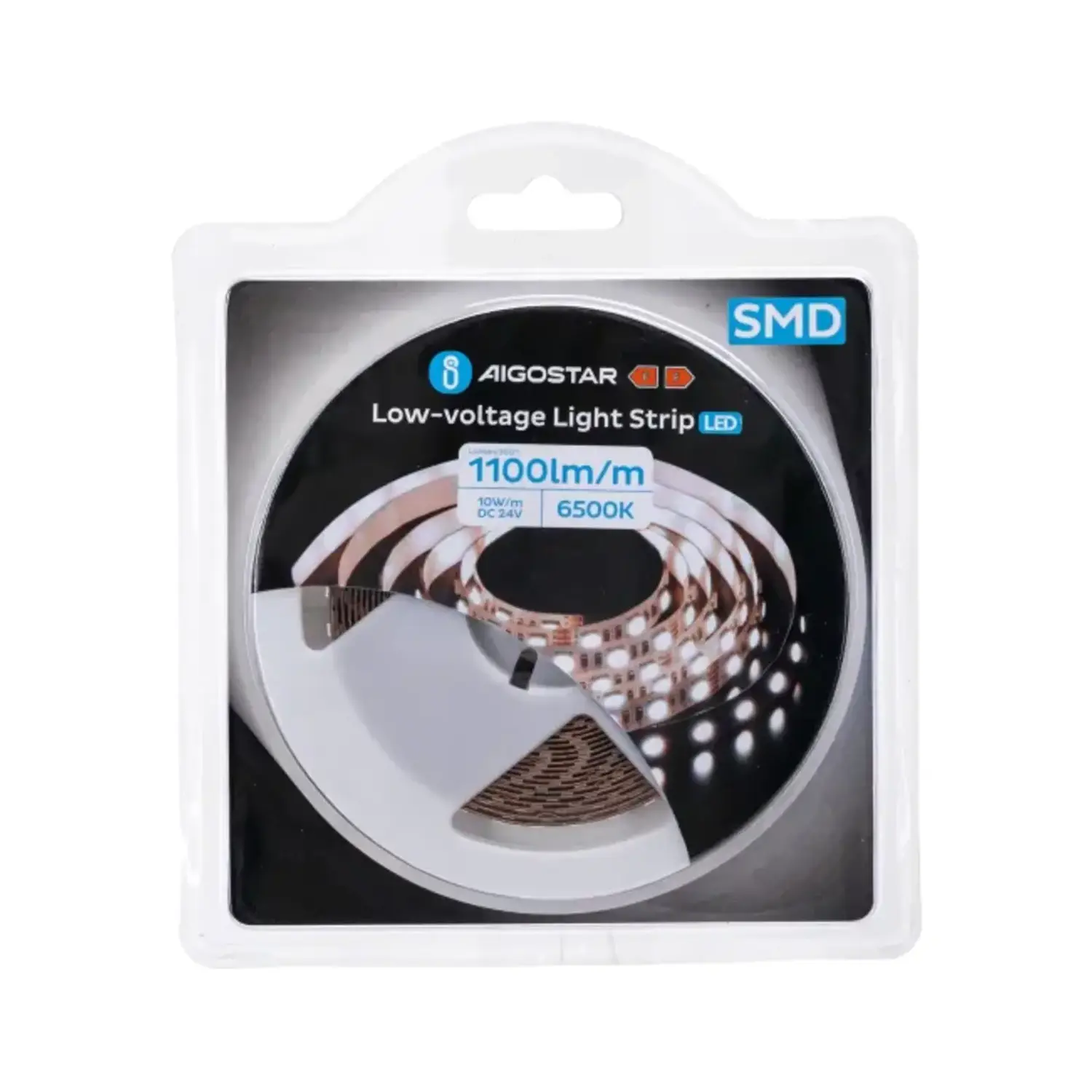 immagine striscia luminosa led a bassa tensione SMD 5m 6500K 24volt 8mm ultraluminosa bianco freddo