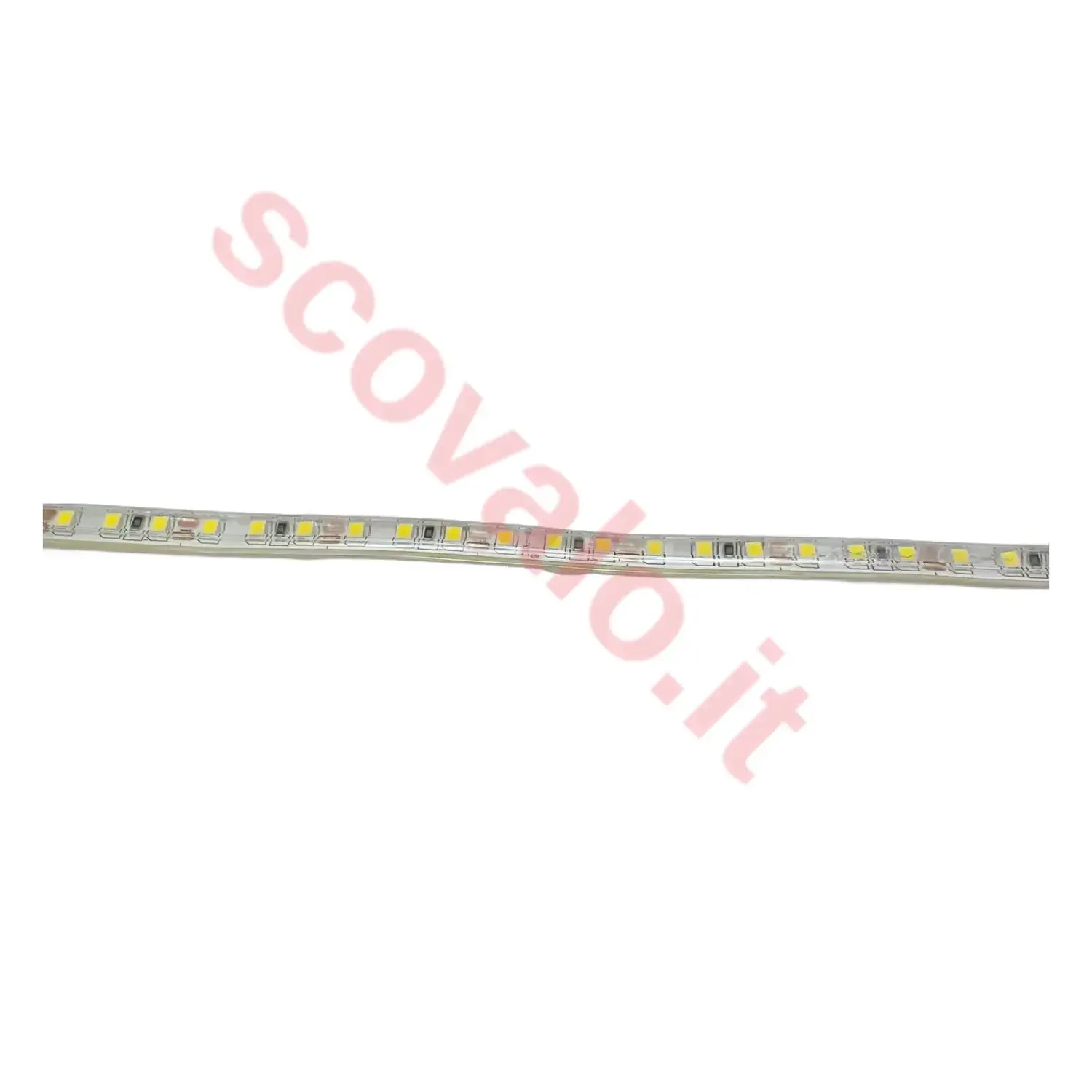 immagine striscia strip led impermeabile ip65 8 watt led smd 3528 bianco freddo 5 mt