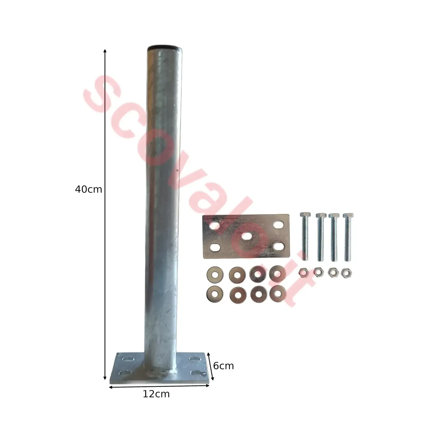 immagine supporto da ringhiera per antenna tv antenna wifi o parabola 40 cm