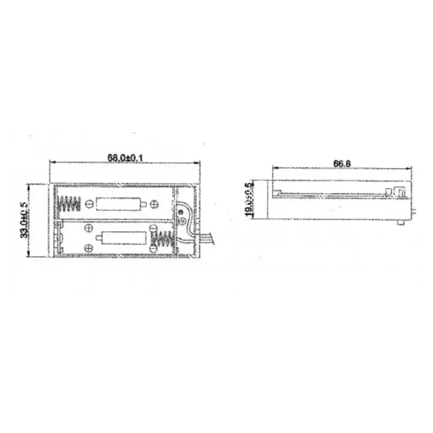 immagine supporto per 2 batterie stilo (aa) con interruttore custodia