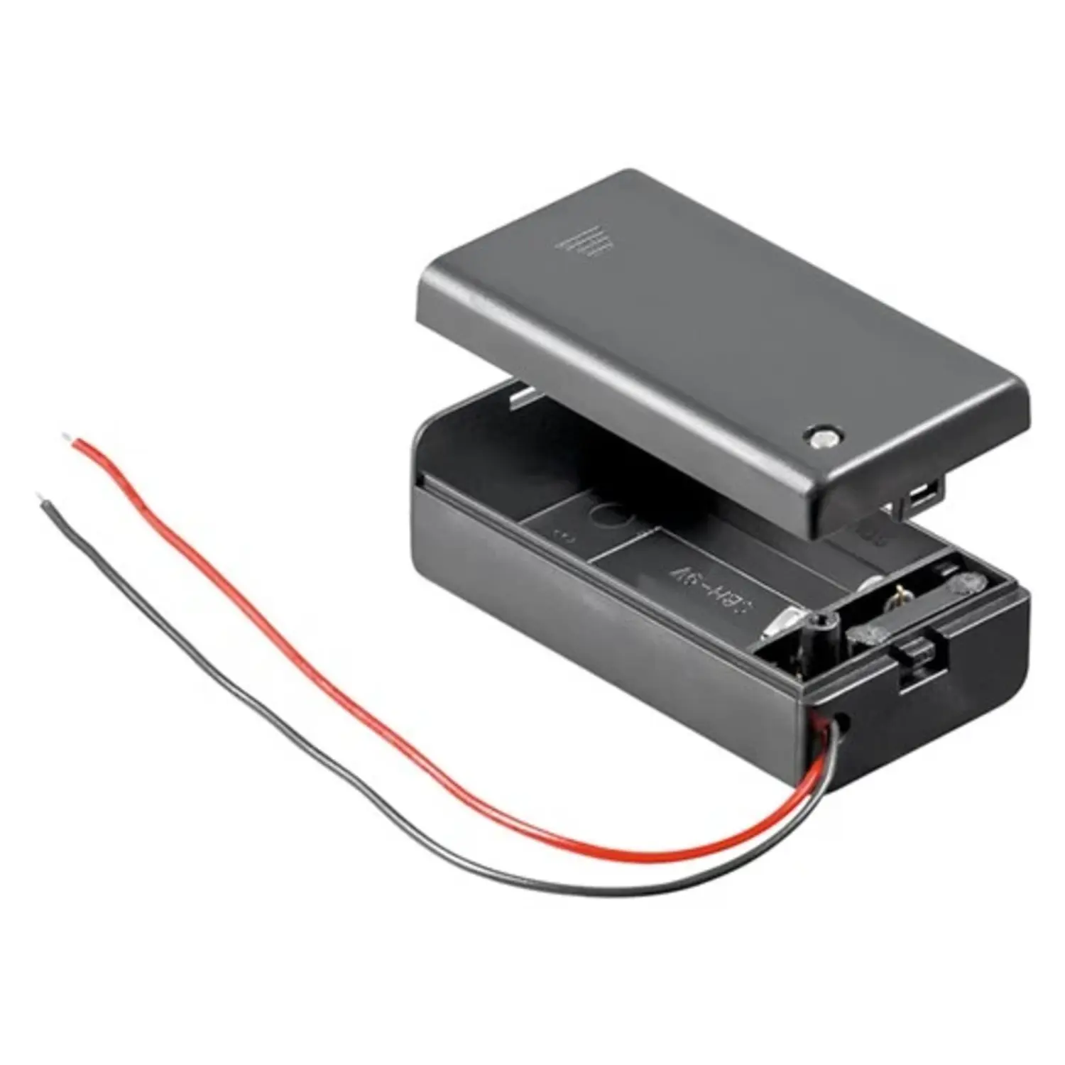 immagine portabatteria per batteria 9 volt con cavo di connessione box contenitore