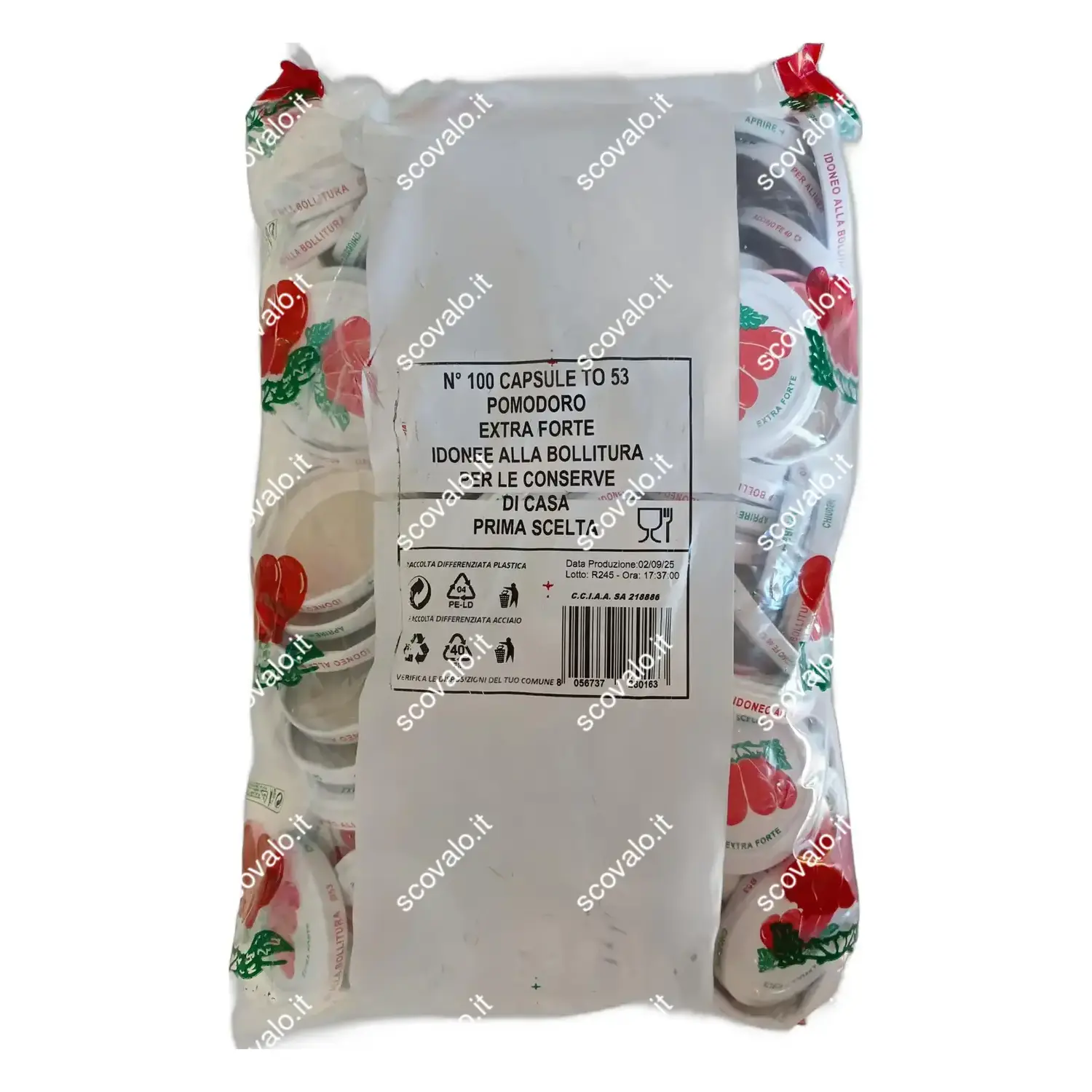 immagine tappi extra forte  53mm barattoli pomodoro chiusura conserva 100 pezzi