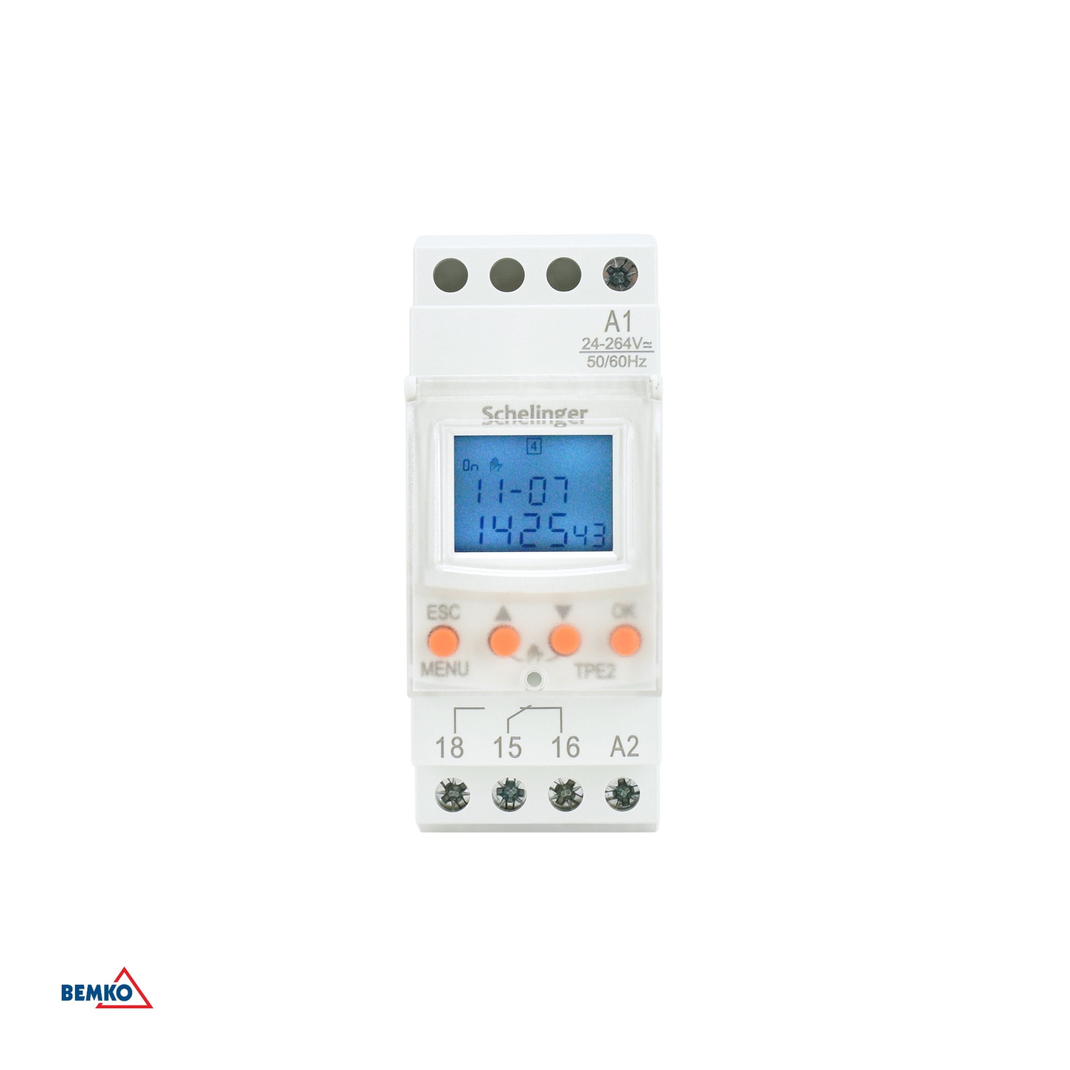 immagine Timer Digitale Quadro DIN 24-264Volt AC/DC Programmatore 50 Programmi