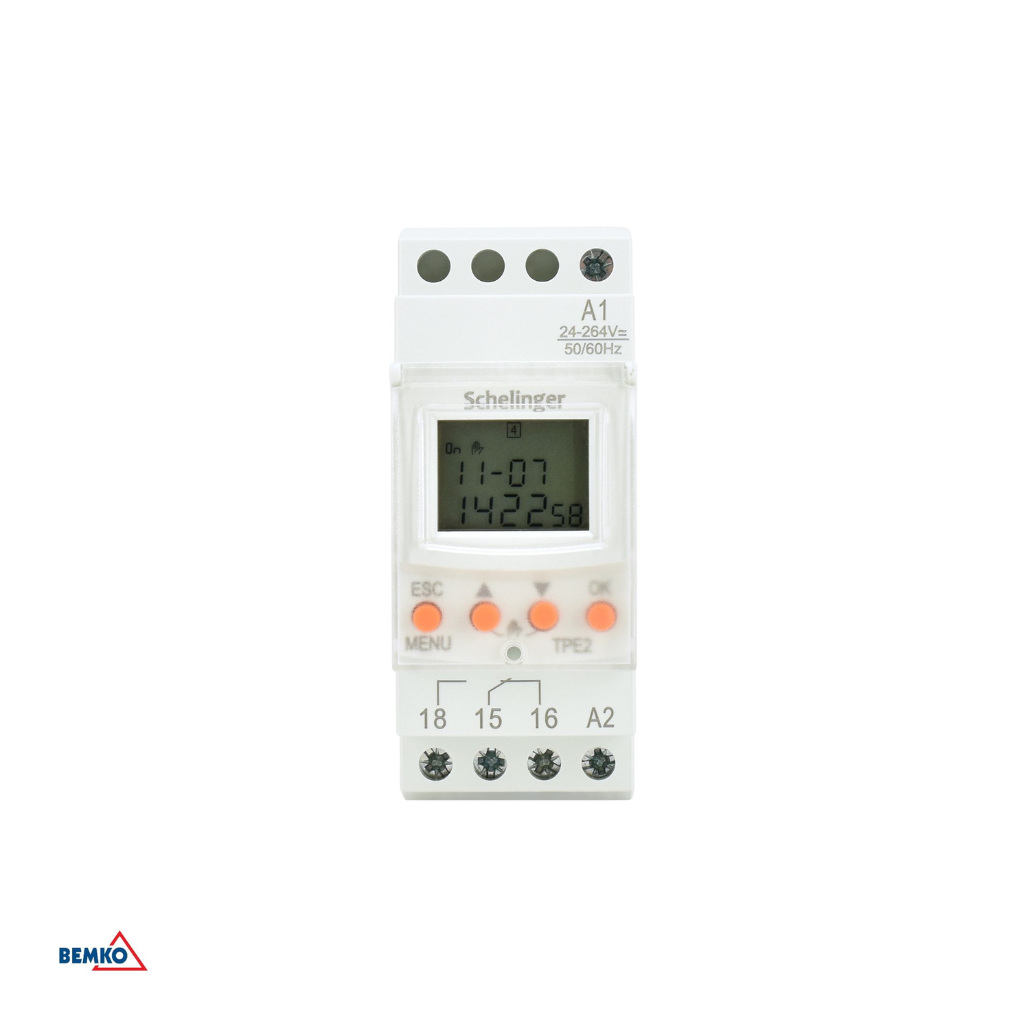immagine Timer Digitale Quadro DIN 24-264Volt AC/DC Programmatore 50 Programmi