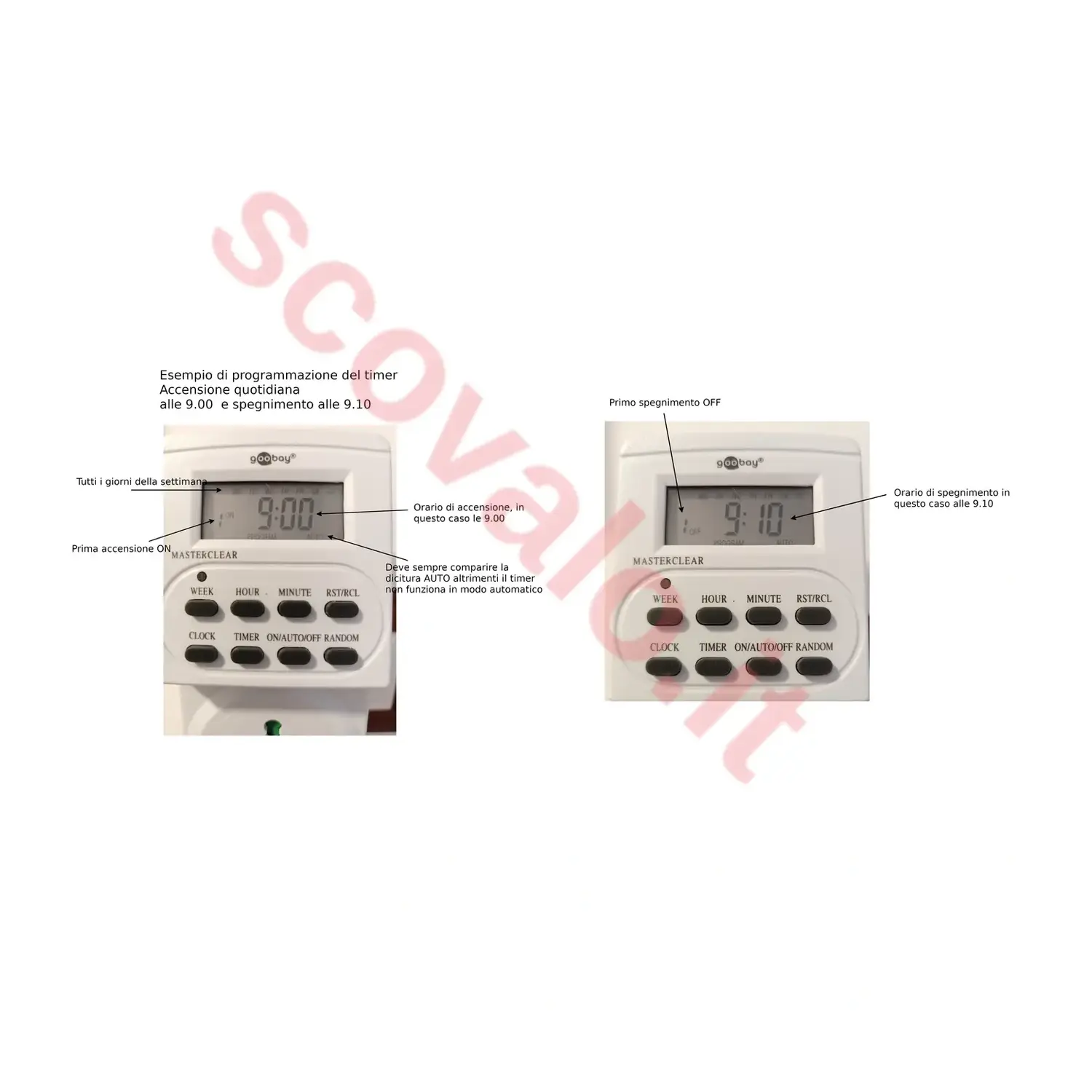 programmazione timer digitale goobay