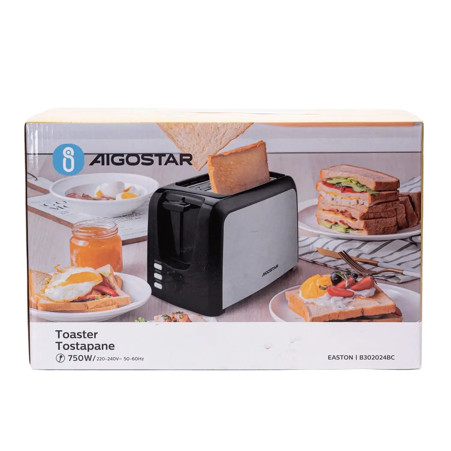 immagine Tostapane 750W 7 impostazioni di doratura raccoglibriciole rimovibile