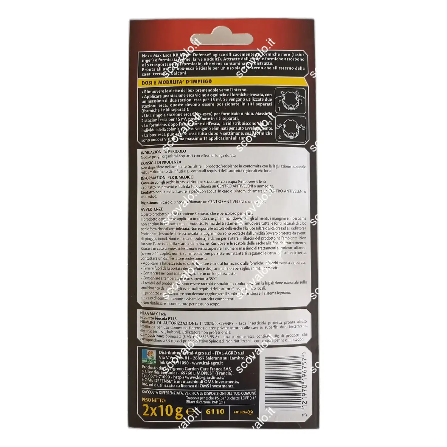 immagine Trappola Formiche Nexa Max KB Spinosad 10g 2 Pezzi Esca Gel Rapida