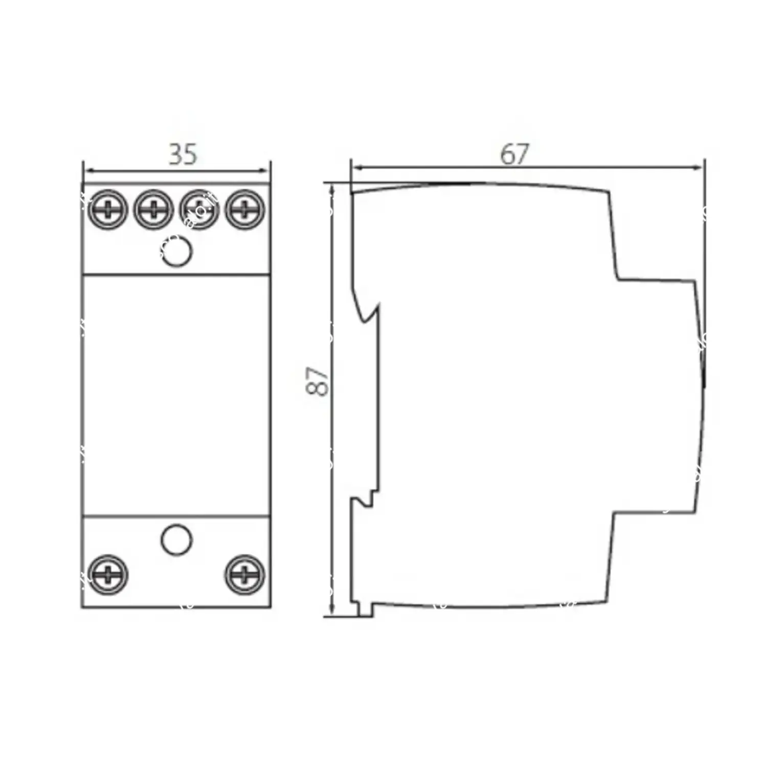 immagine trasformatore barra din monofase da 230 volt a 8-12-24 volt 8va campanello