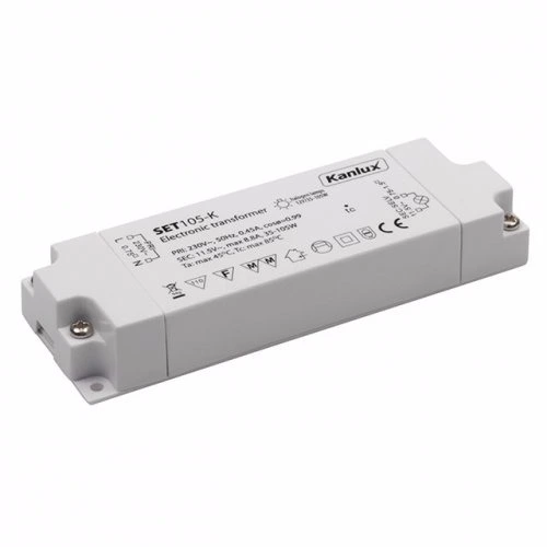 immagine del prodotto trasformatore faretti incasso elettronico IP20 CE 220-240 volt 12 volt 105 watt kan 01426