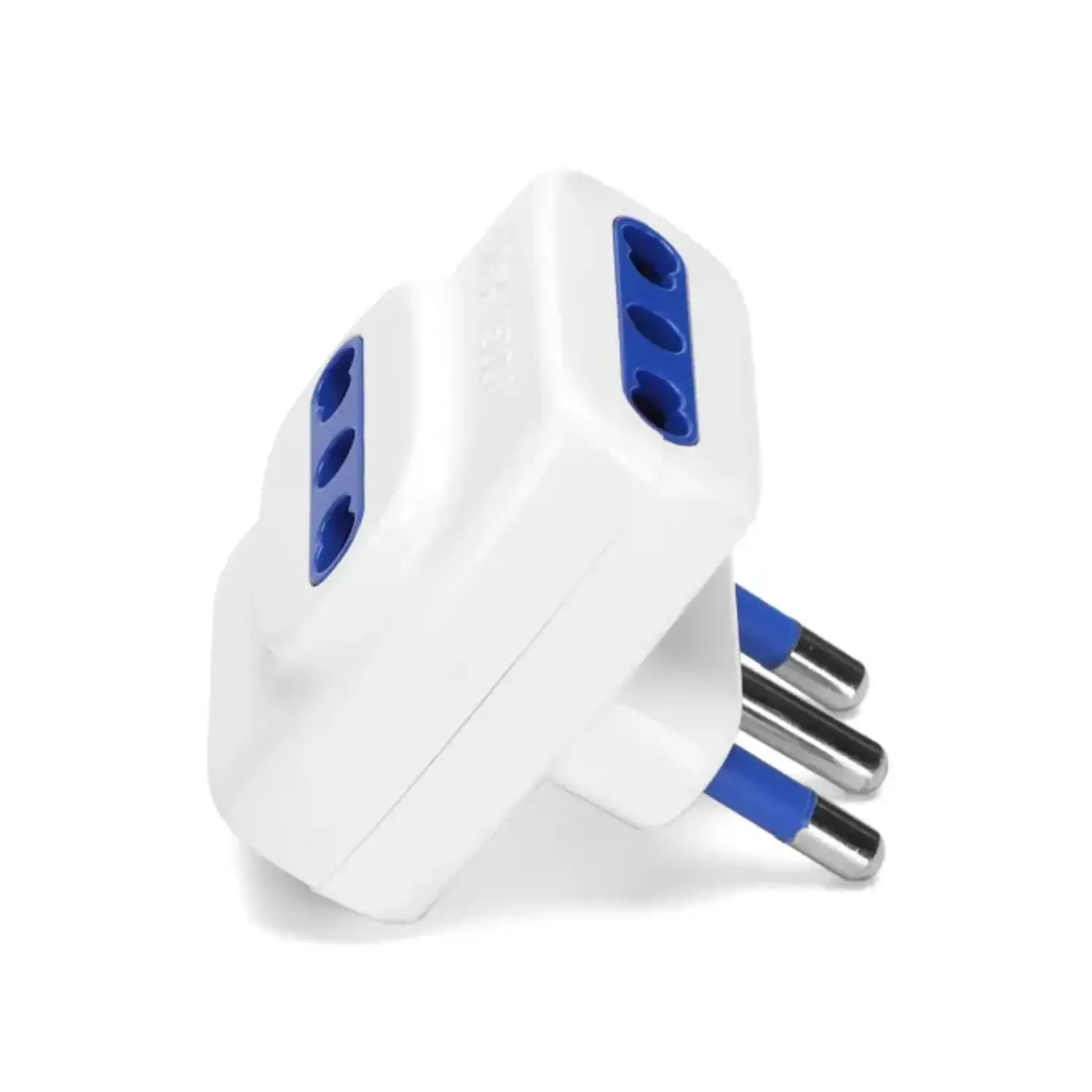 immagine Adattatore Tripla Presa 16A Bipasso 3 Uscite Bianco 250V 1500W PVC