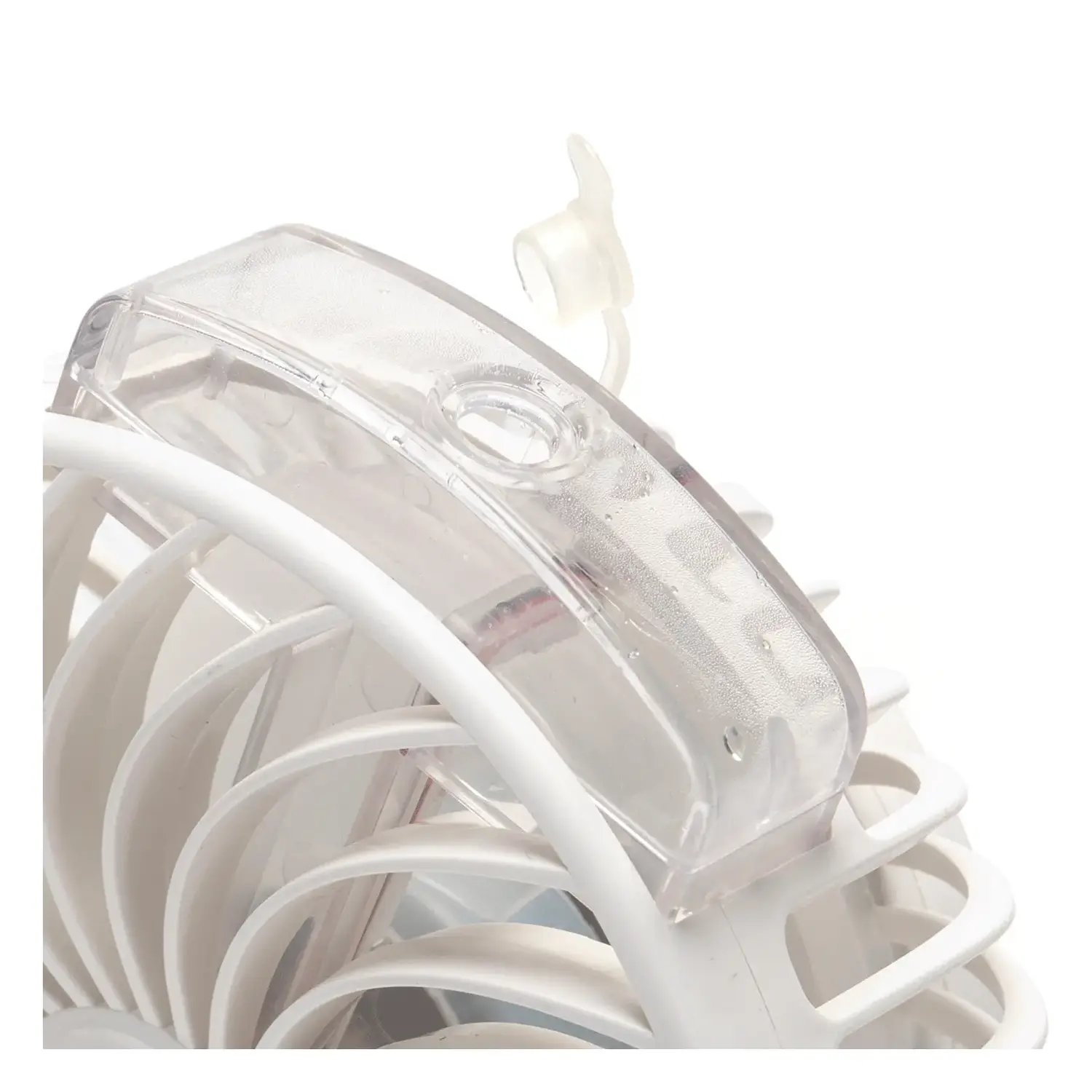 immagine Ventilatore a clip da tavolo 6 pollici, 3 pale, 5 velocità, 2400mAh, bianco