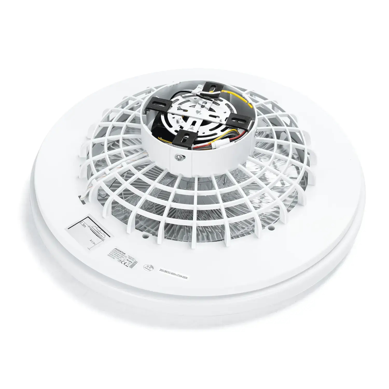 immagine Ventilatore con luce LED da 40W CCT dimmerabile con motore da 24W e 6 velocità