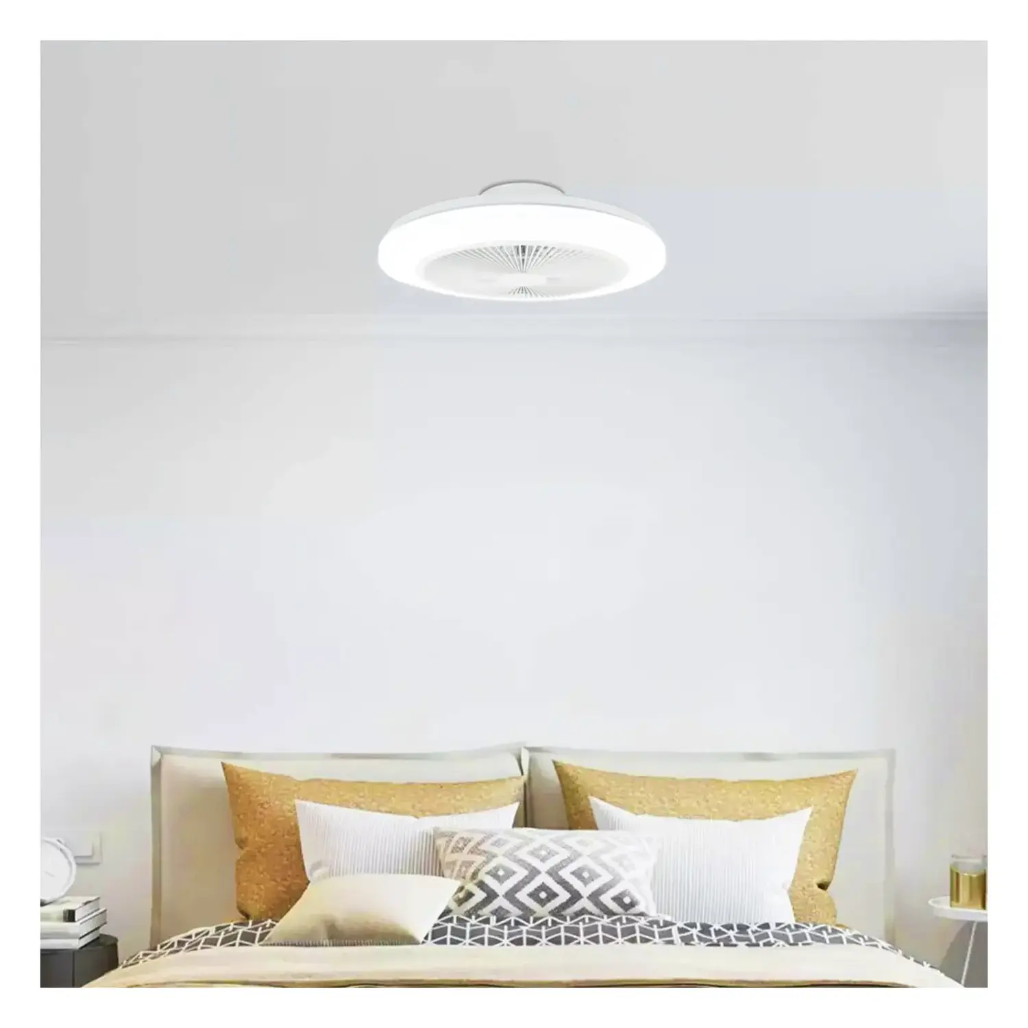 immagine Ventilatore con luce LED da 40W CCT dimmerabile con motore da 24W e 6 velocità