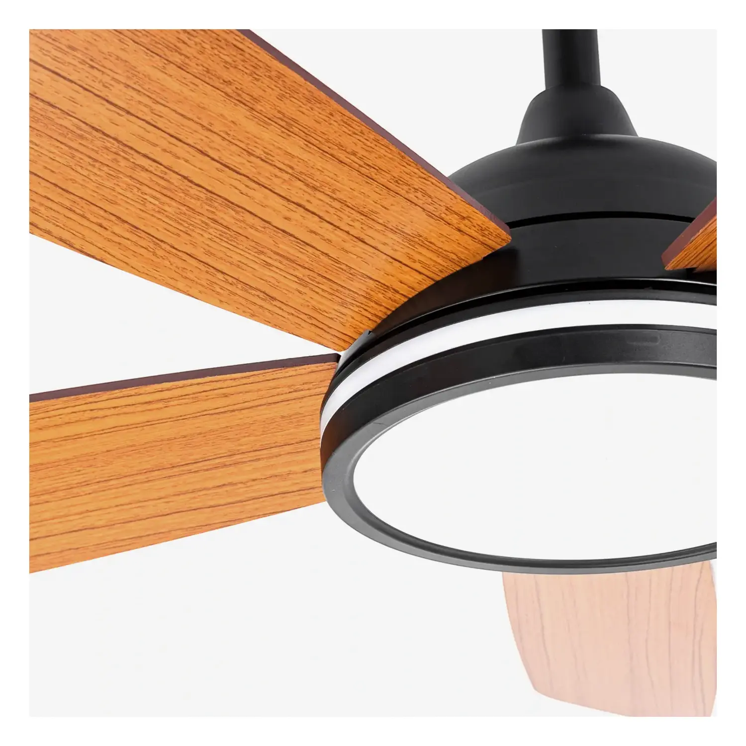 immagine Ventilatore da soffitto con luce LED, 52 pollici, 5 pale, 6 velocità, nero