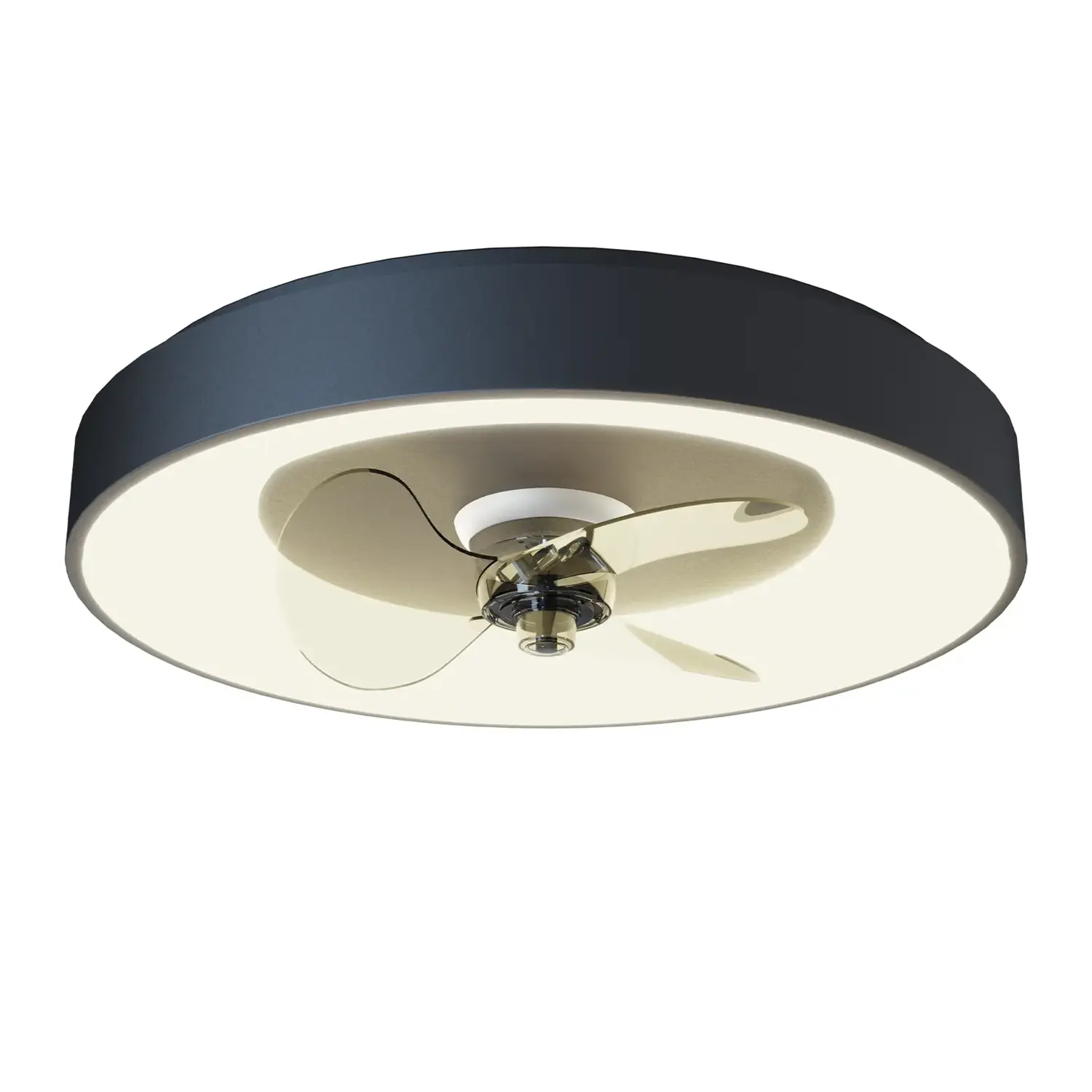 immagine Ventilatore da soffitto Smart Bluetooth Mesh CCT, 19,5 pollici, 3 pale, 6 velocità, nero