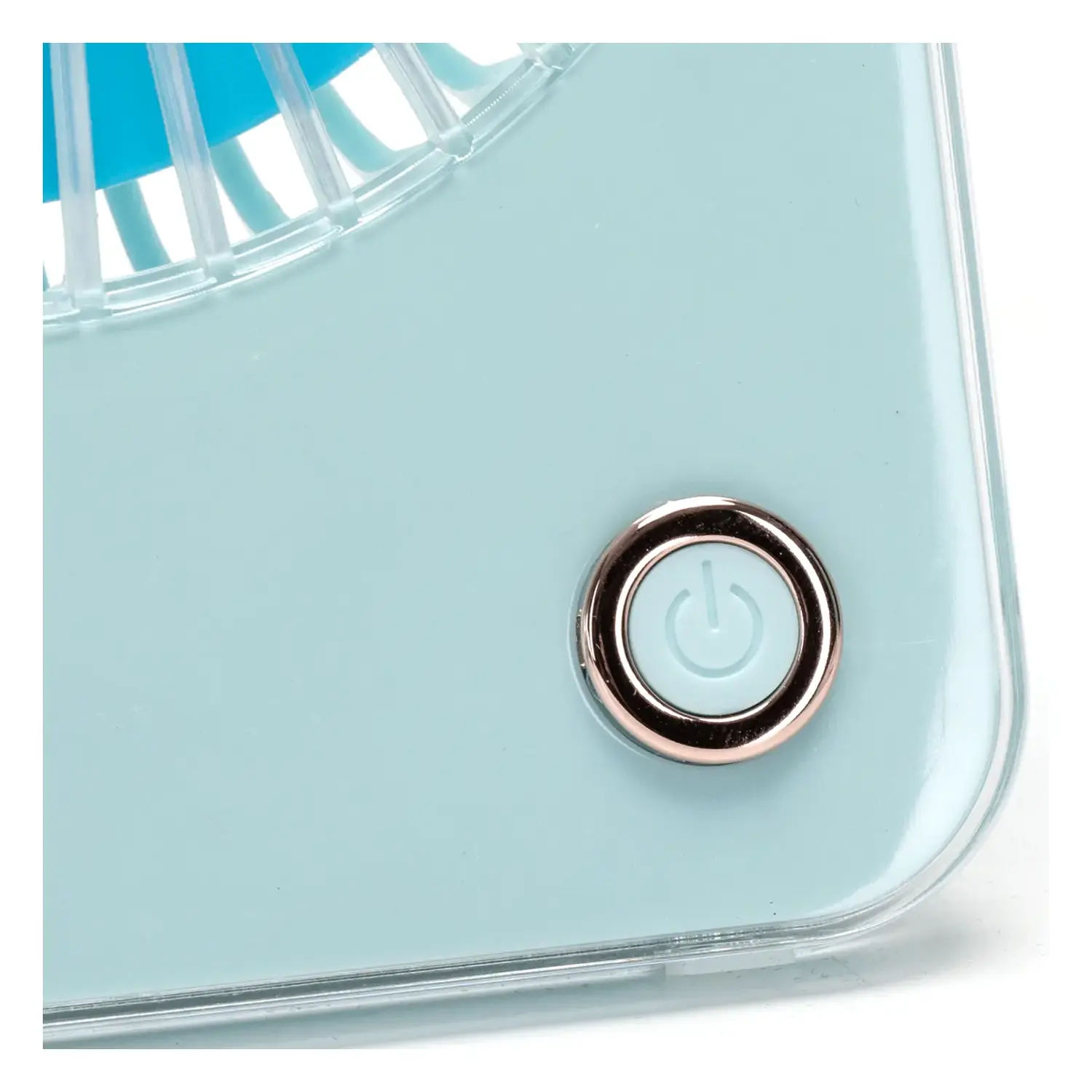 immagine Ventilatore da tavolo 3 pollici, 5 pale, 3 velocità, 3600mAh, blu