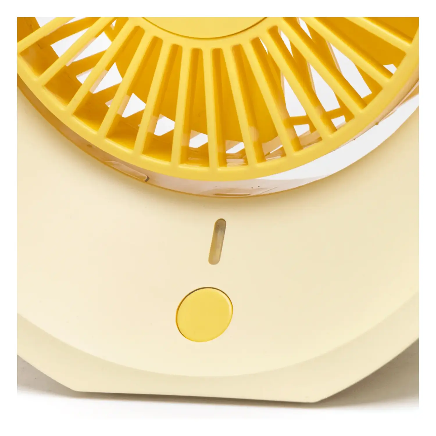 immagine Ventilatore da tavolo 4 pollici, 4 pale, 3 velocità, 1200mAh, beige