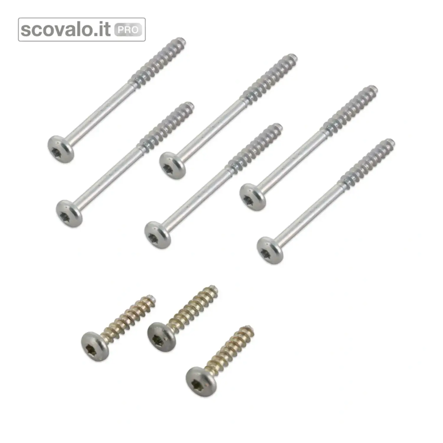 immagine del prodotto Set 9 Viti Ricambio per Aspirapolvere VK140 VK150 - 6 Lunghe 3 Corte