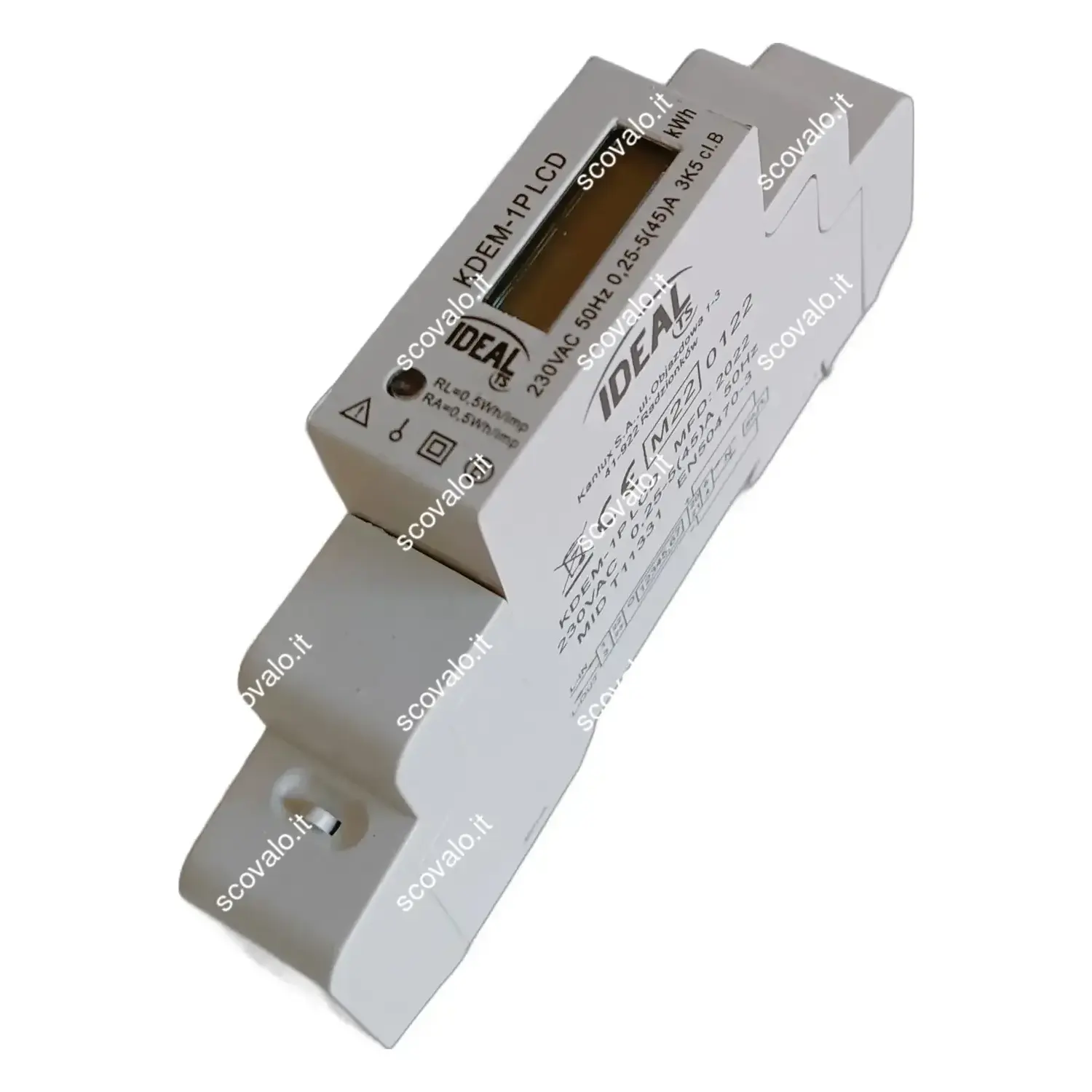 immagine contatore energia elettrica monofase barra din wattmetro 1 modulo