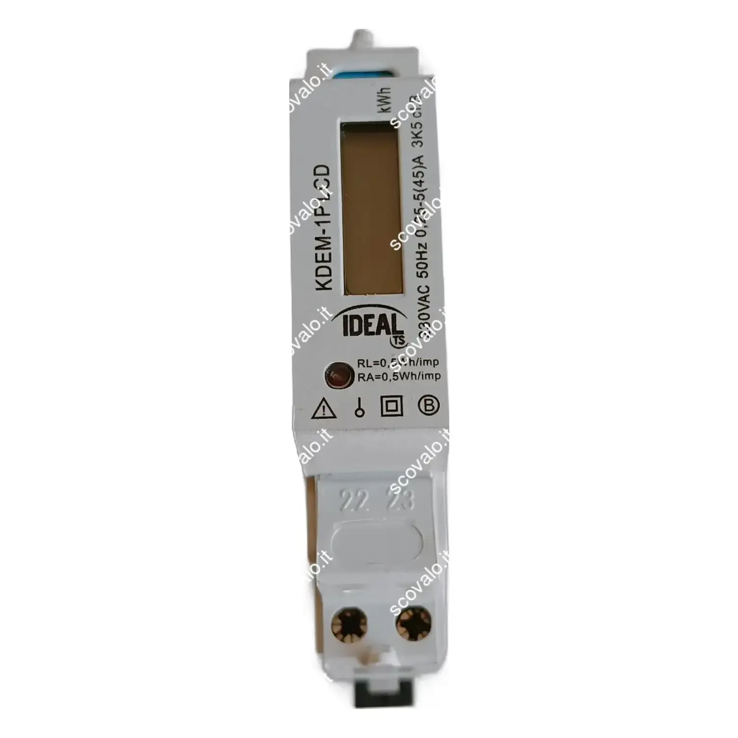 immagine contatore energia elettrica monofase barra din wattmetro 1 modulo