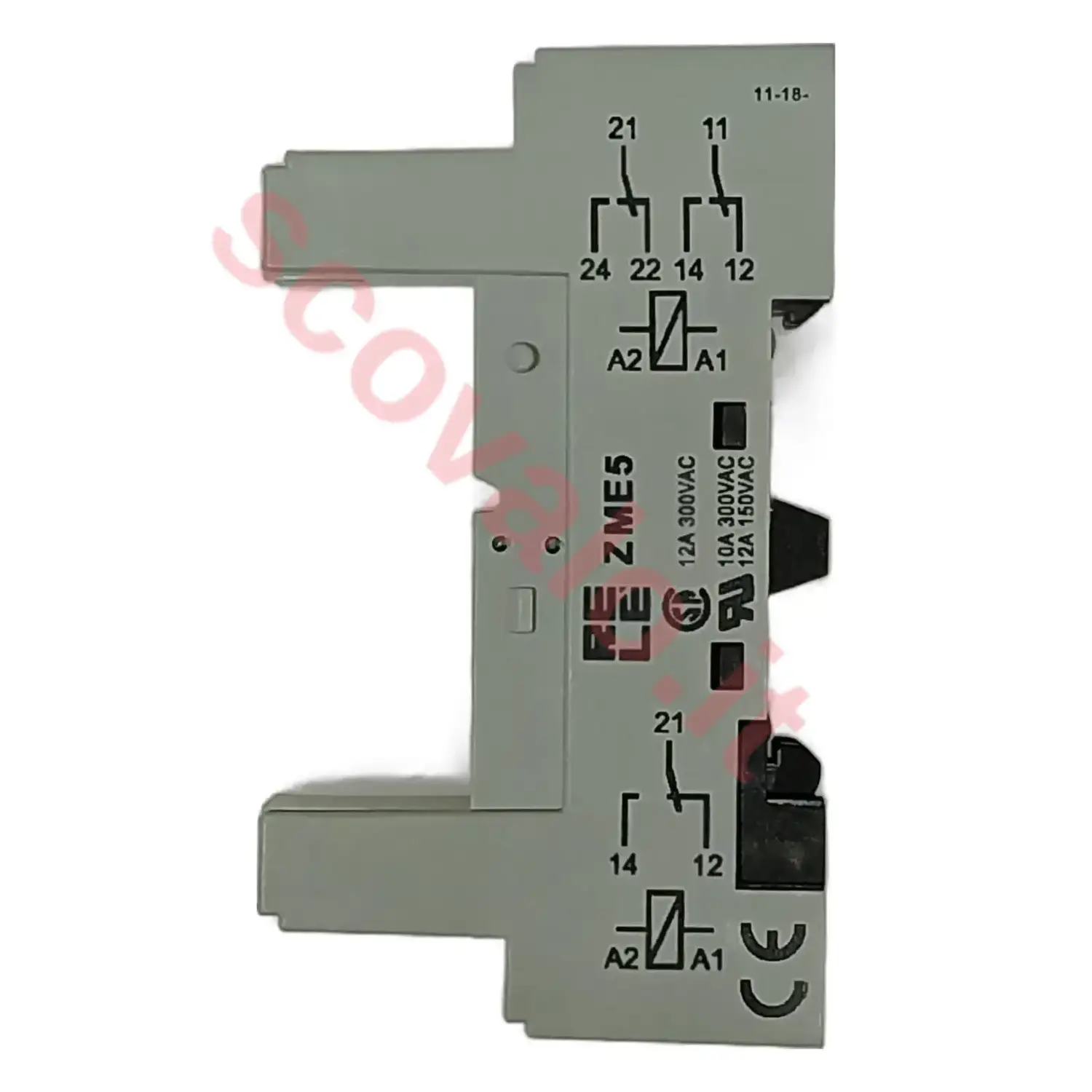 immagine zoccolo per mini relè base con contatti 1 modulo italiana relè